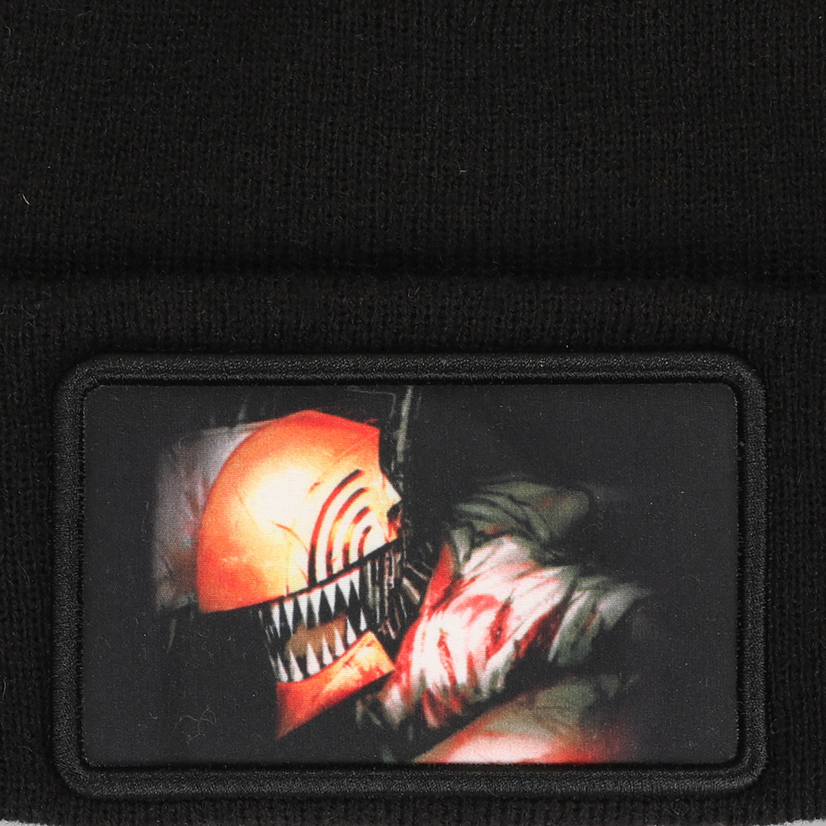 Chainsaw Man Pochita Men's Black Knit Cuff Beanie
