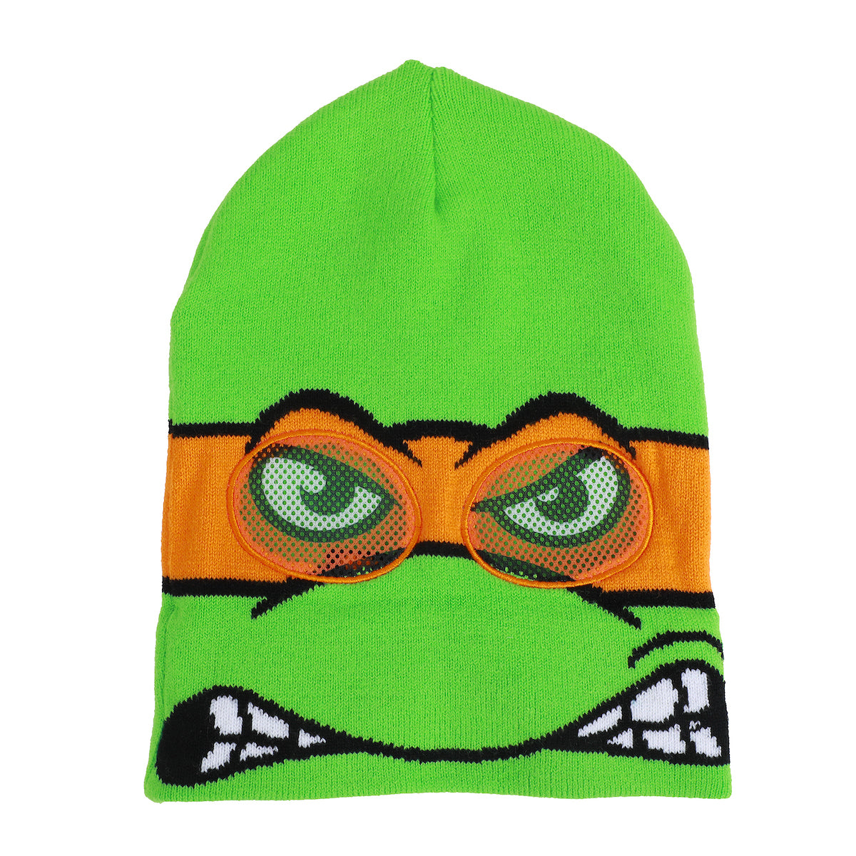 TMNT Rolldown Mikey Adult Mesh Eye Green Beanie