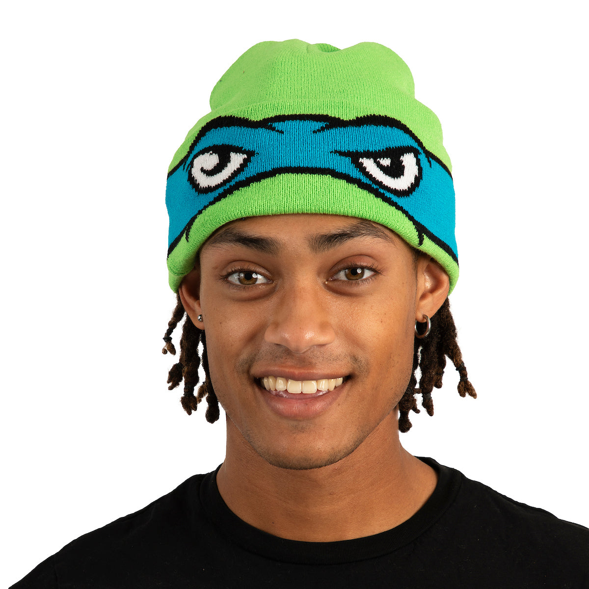 TMNT Rolldown Leo Adult Mesh Eye Green Beanie
