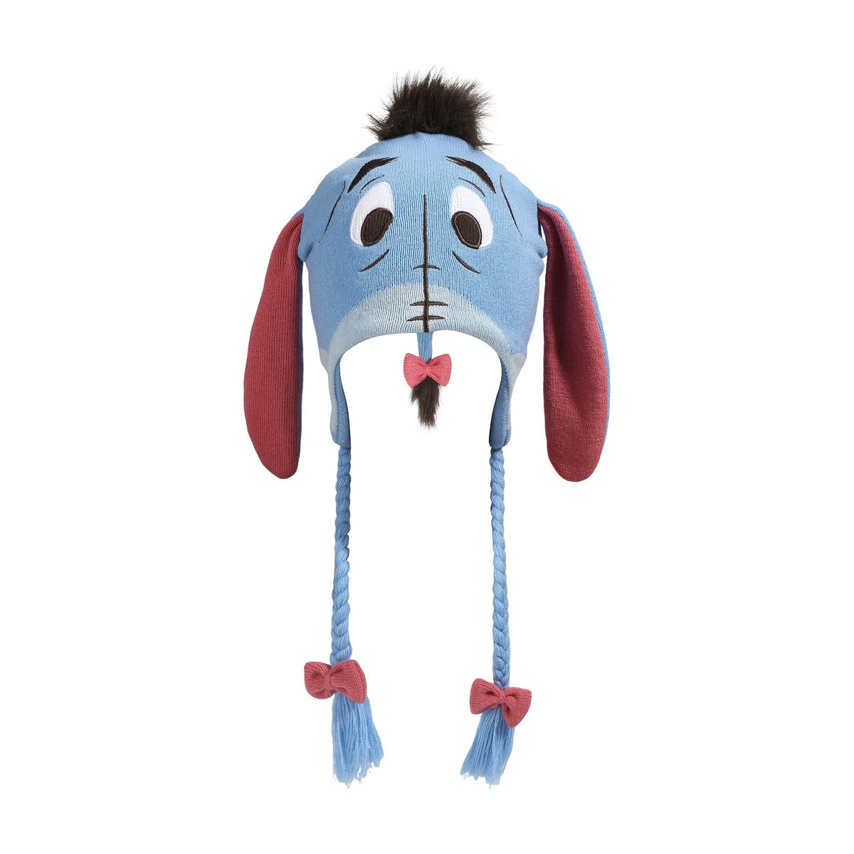Winnie The Pooh Eeyore Big Face with Tail Laplander Knit Cap