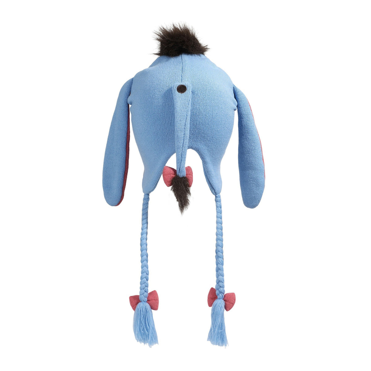 Winnie The Pooh Eeyore Big Face with Tail Laplander Knit Cap