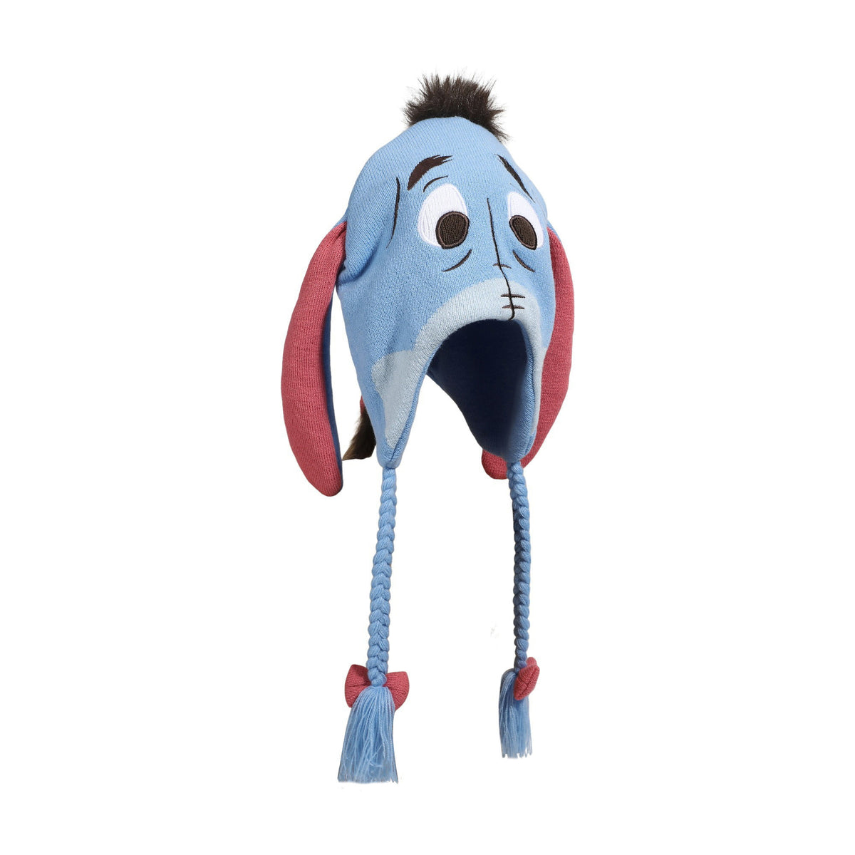 Winnie The Pooh Eeyore Big Face with Tail Laplander Knit Cap