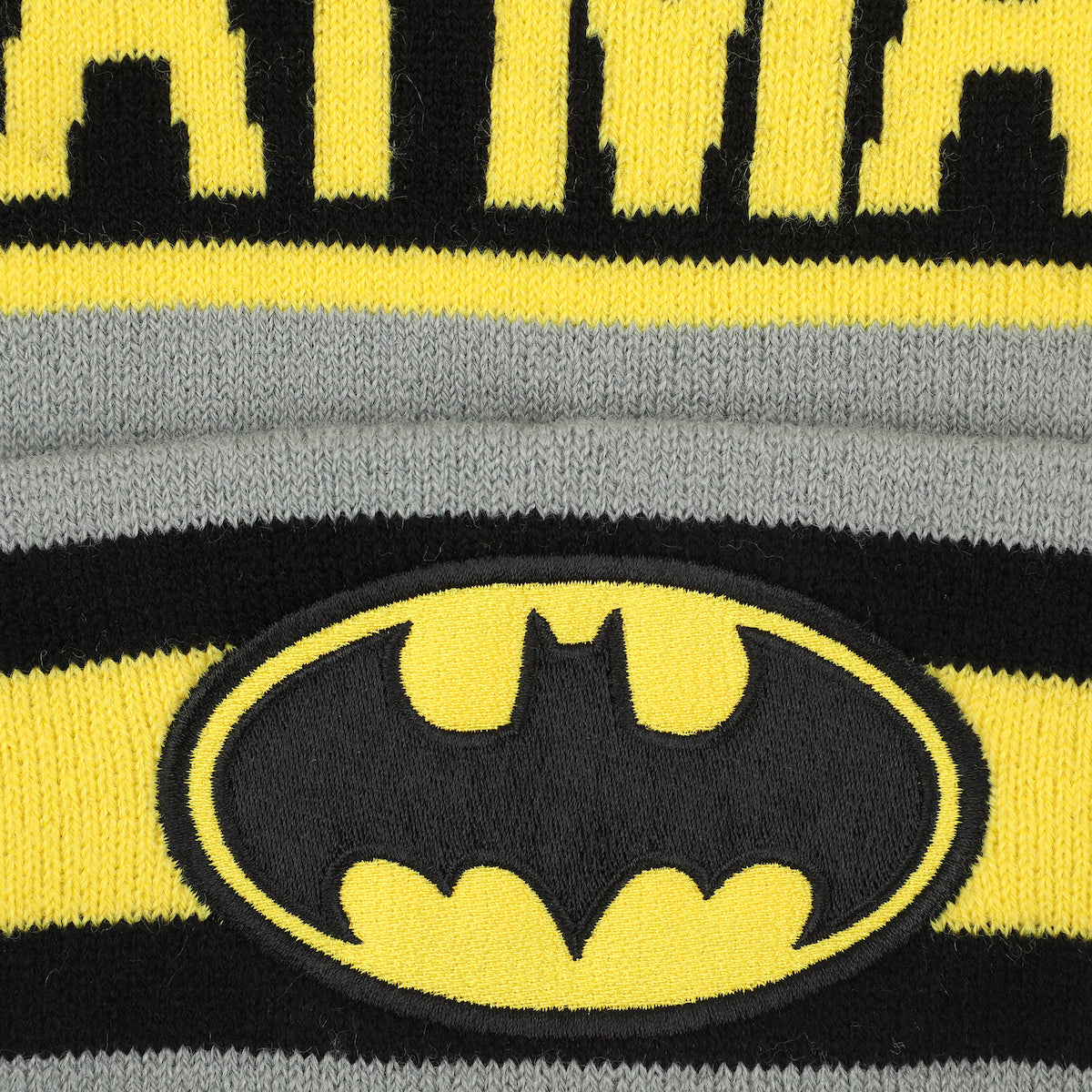 Batman Logo Gray Cuff Beanie