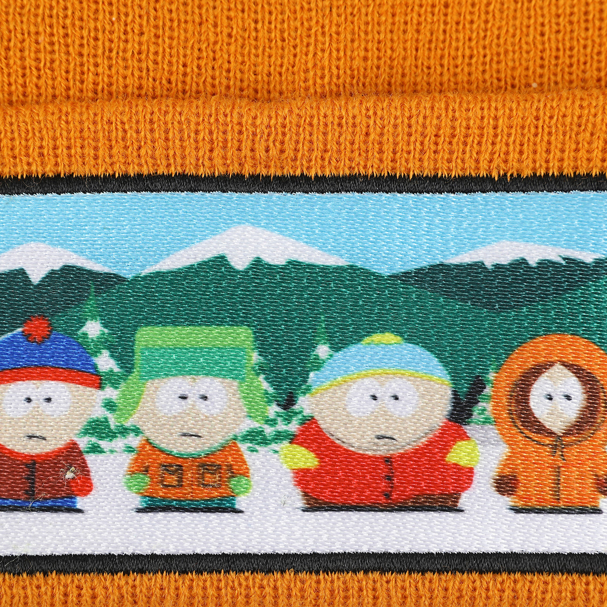 South Park Main Characters Orange & Black Cuff Beanie