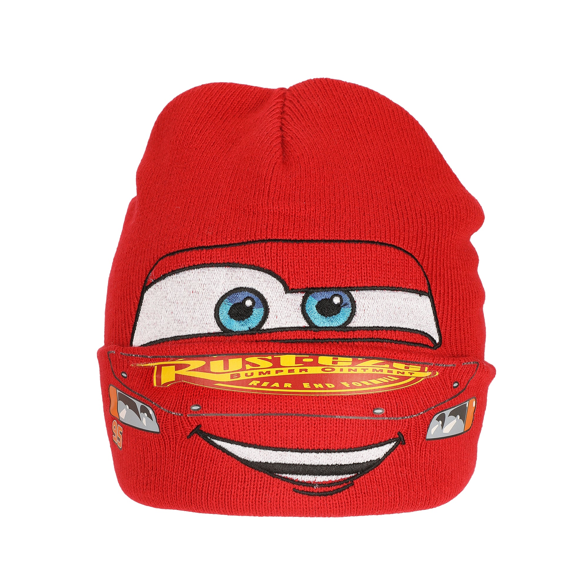 Cars Lightning Mcqueen Big Face Cuff Beanie