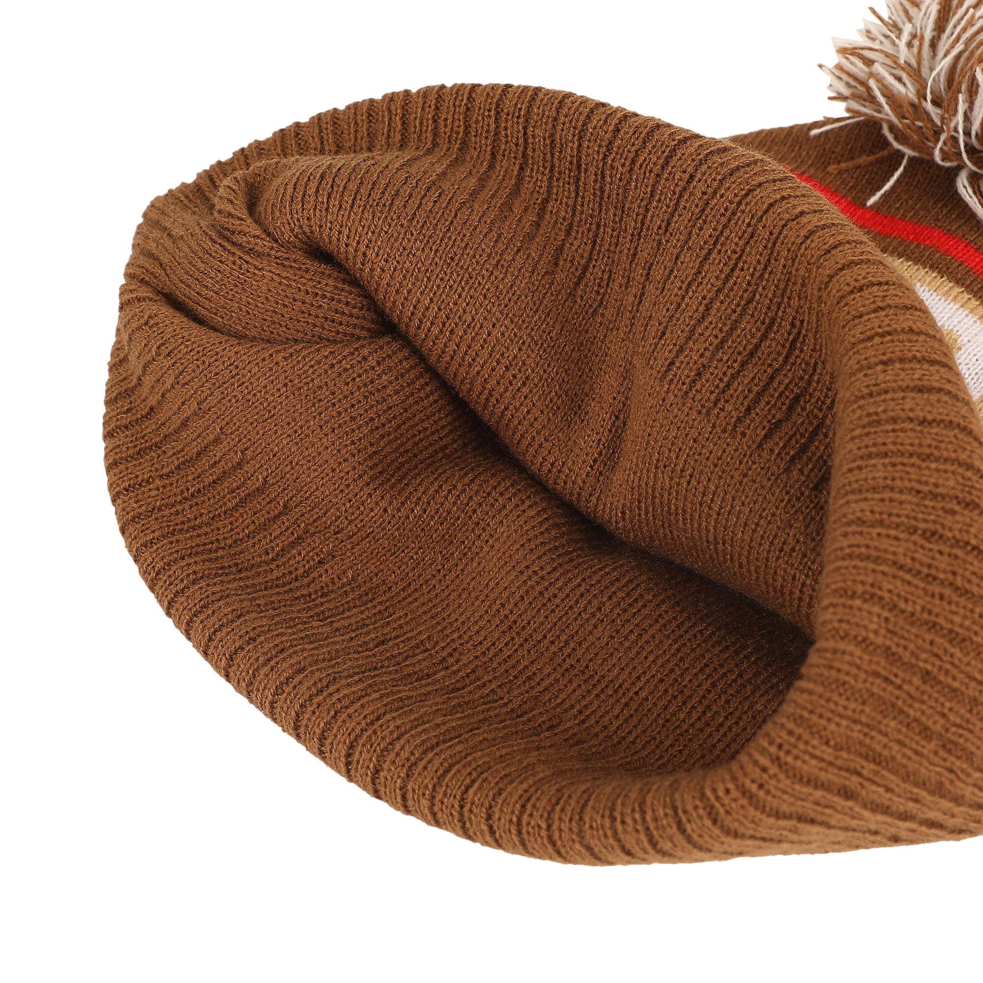 Five Nights At Freddy's Freddy Fazbear Fuzzy Jaquard And Freddy Embroidery Knit Cuff Beanie With Pom Cuff Beanie