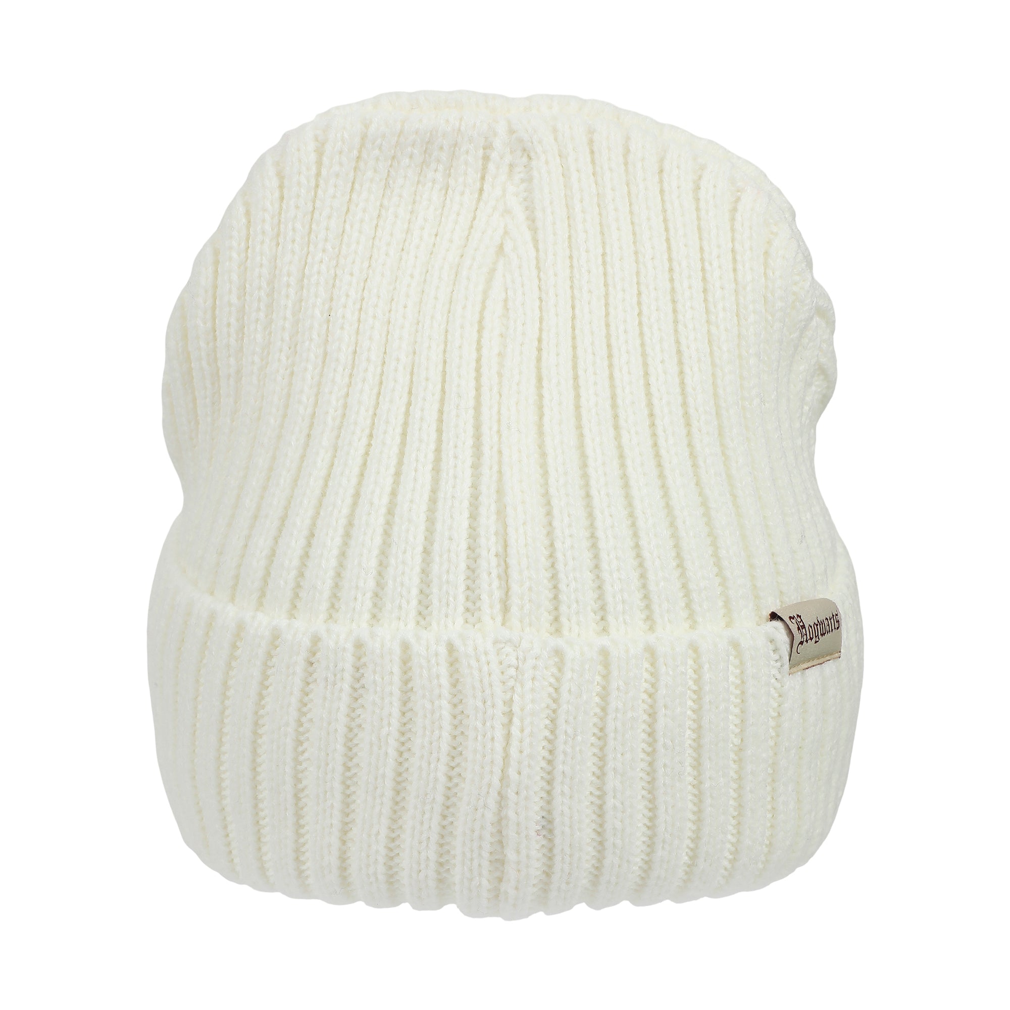 Harry Potter Hogwarts Embroidery And Woven Patch Acrylic Knit Cuff Beanie