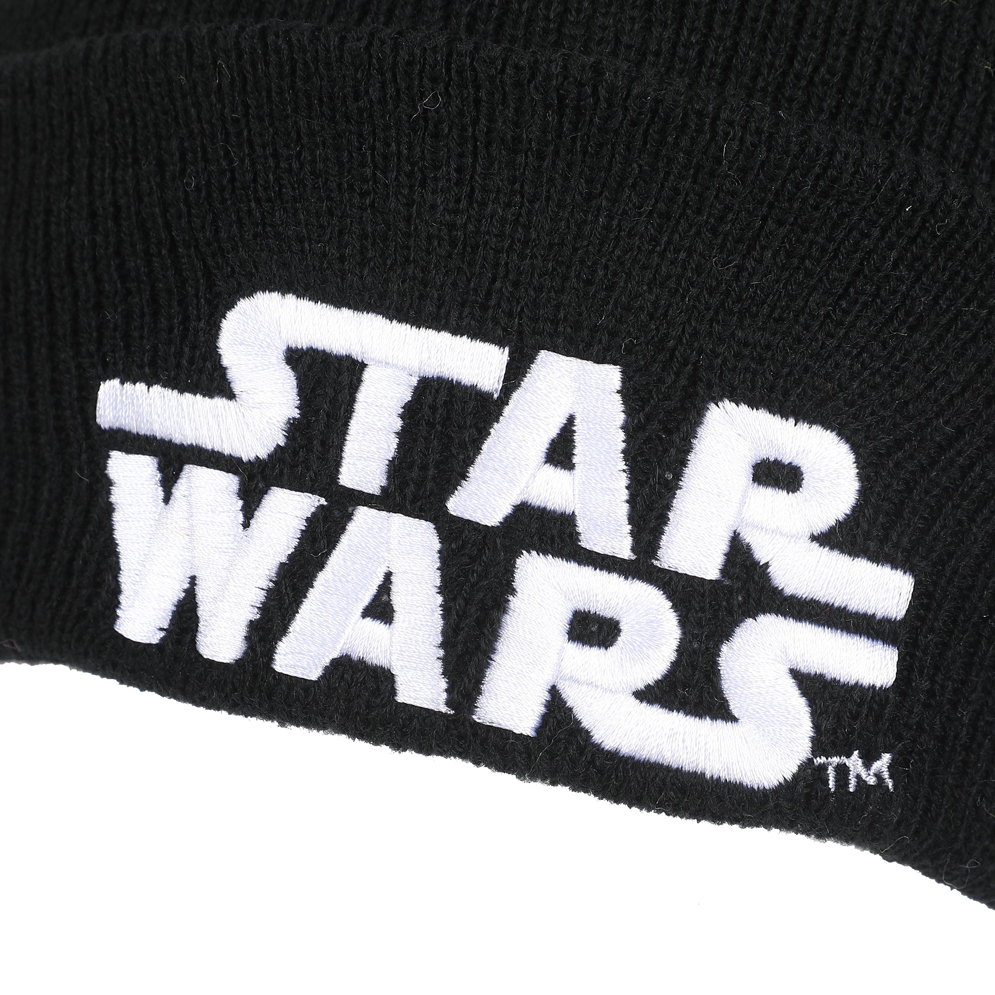 Star Wars Starwars Embroidery Speckled Yarn Acrylic Knit Beanie Cuff Beanie
