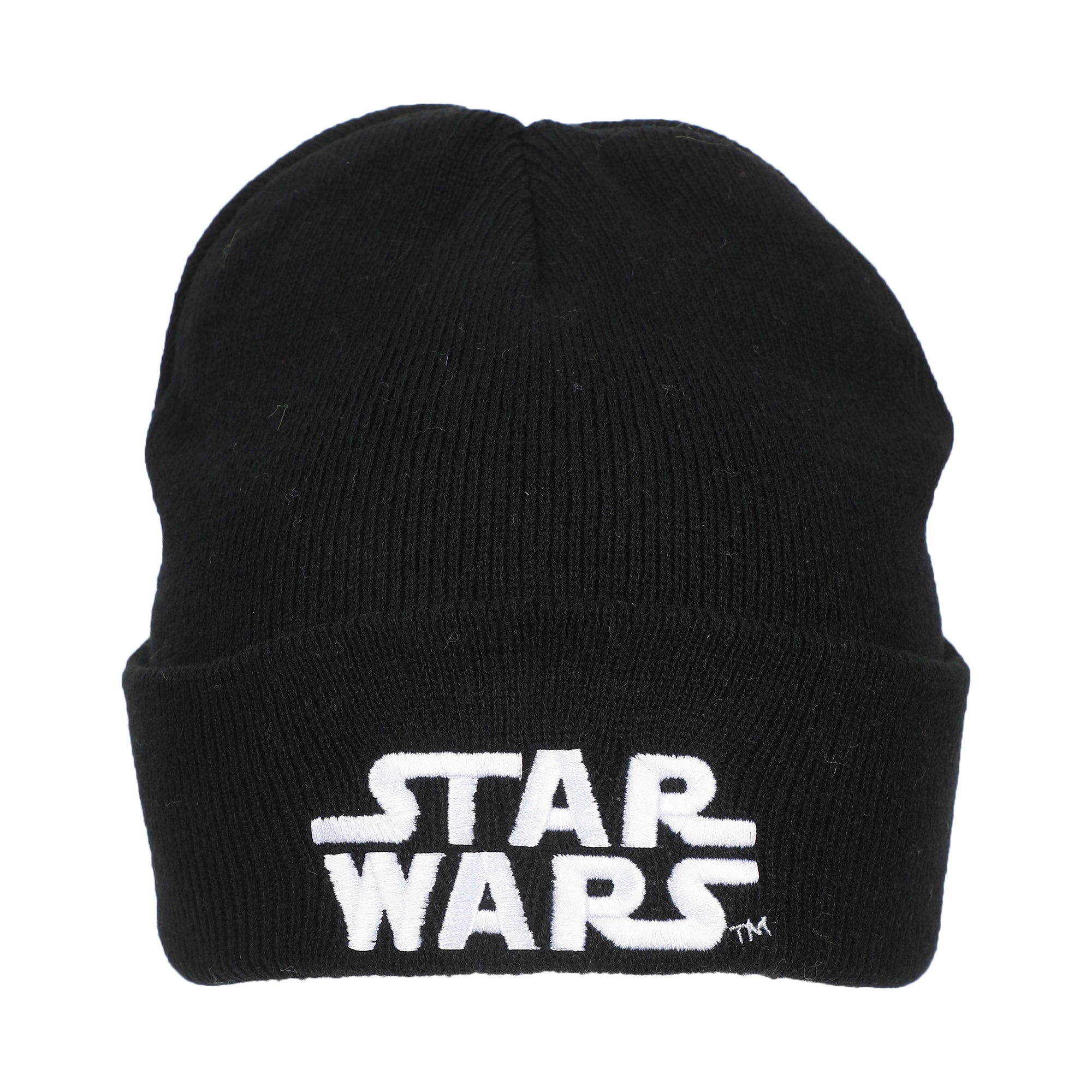Star Wars Starwars Embroidery Speckled Yarn Acrylic Knit Beanie Cuff Beanie