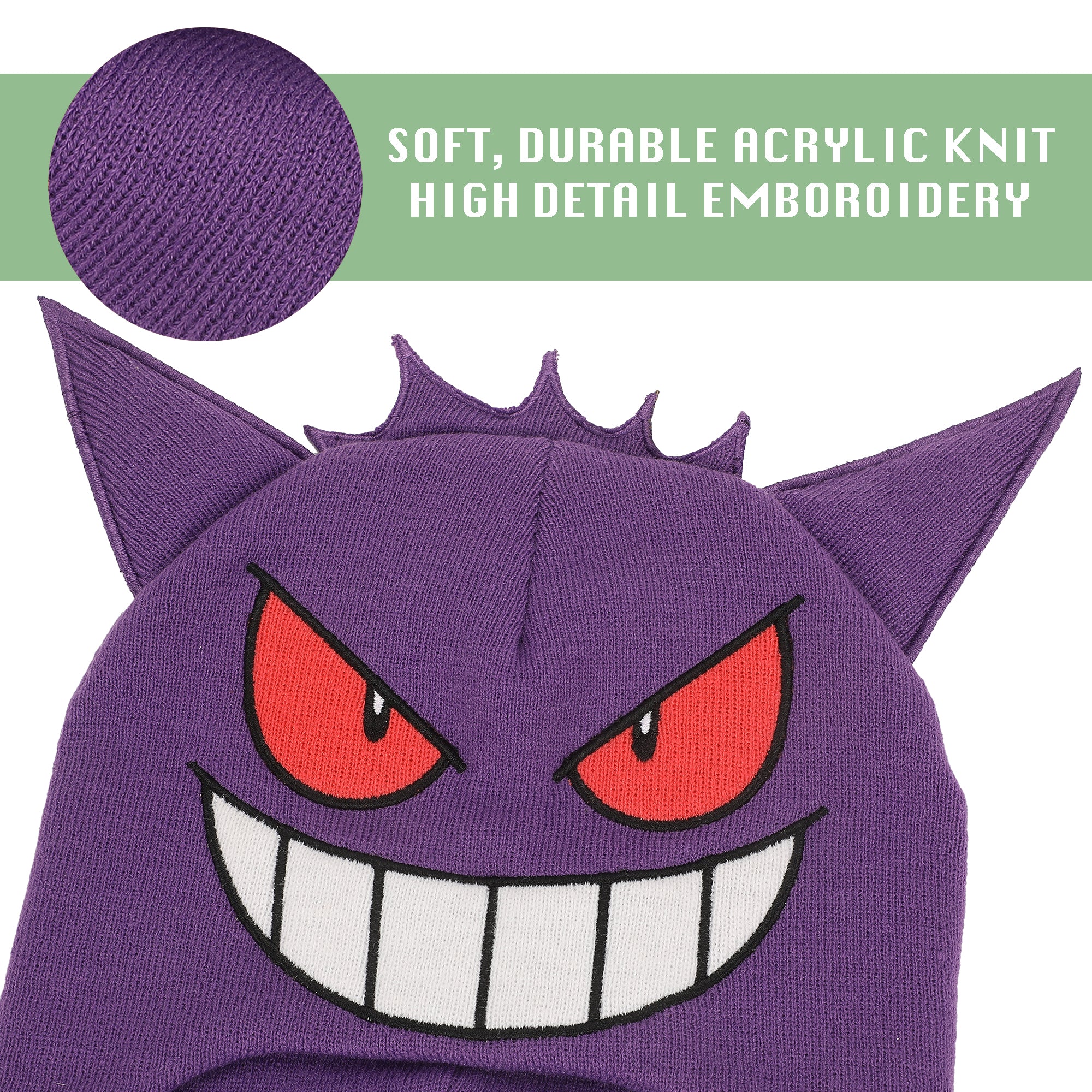 Pokémon Gengar Purple Laplander Knit Cap