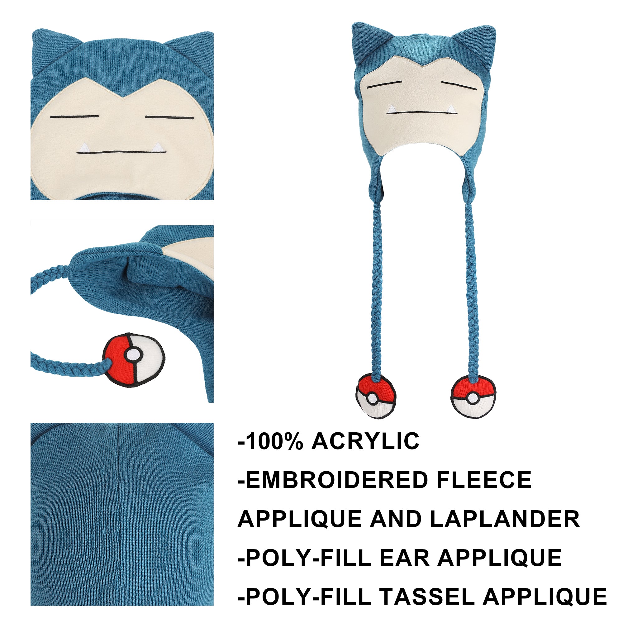 Pokémon Snorlax Blue Laplander Knit Beanie Cap