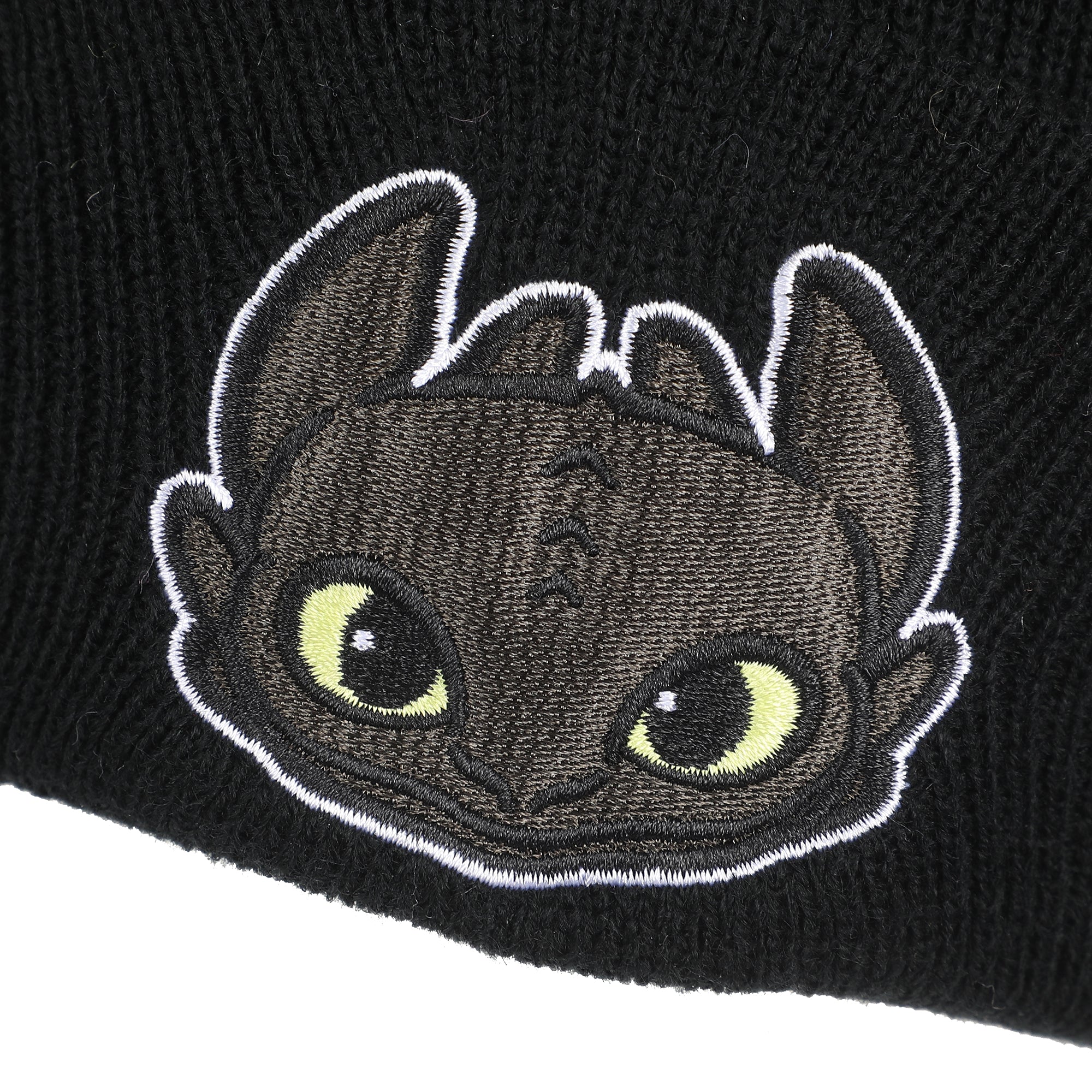 How To Train Your Dragon Toothless Embroidery Acrylic Yarn Timeless Beanie Cuff Beanie