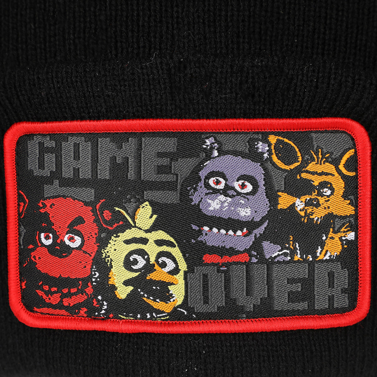 Five Nights At Freddy's Game Over Unisex Black Knit Beanie Cap