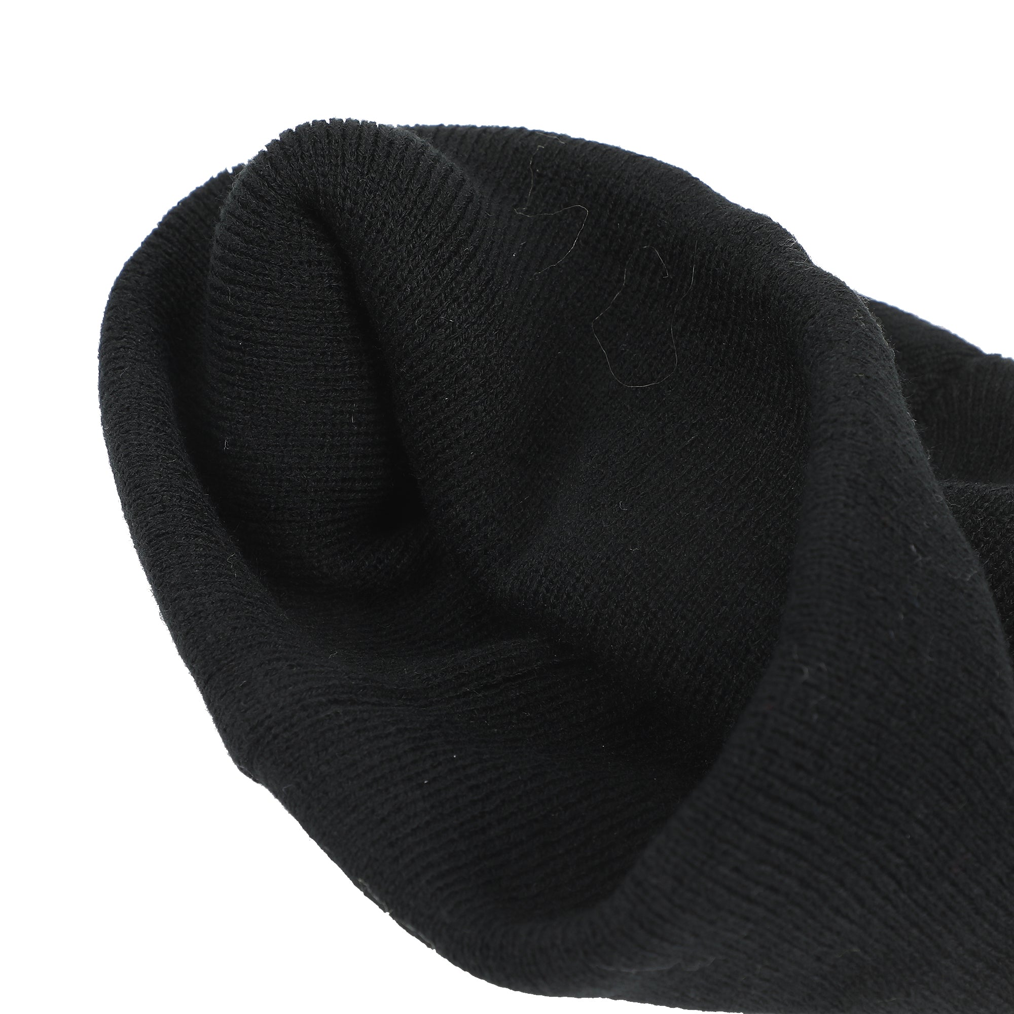 Dragon Ball Z Majin Symbol Embroidery On Black Ribbed Acrylic Knit Cuff Beanie