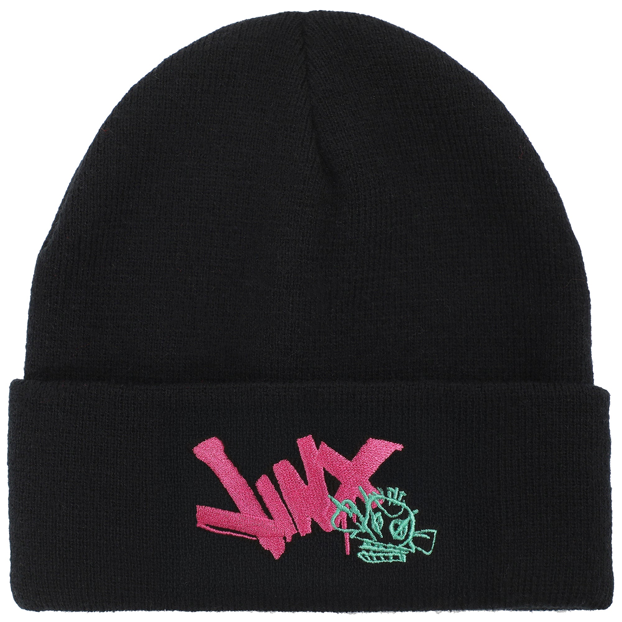 Arcane Jinx Graffiti Adult Black Cuff Knit Beanie
