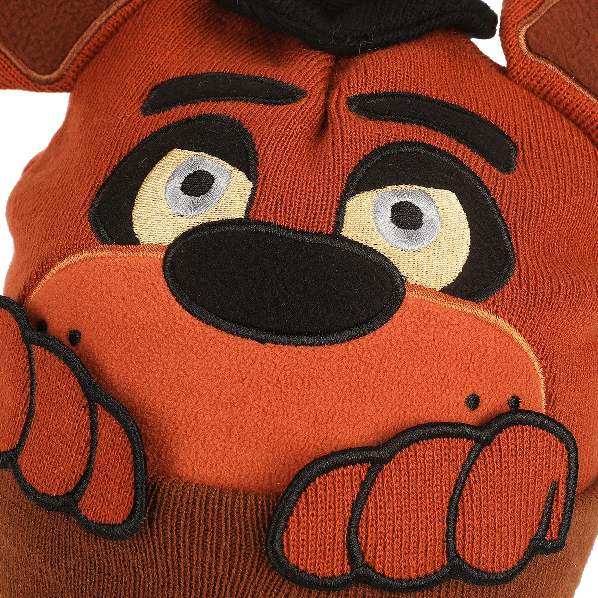 Five Nights At Freddy’s Freddy Peekaboo Hands Brown Knit Beanie