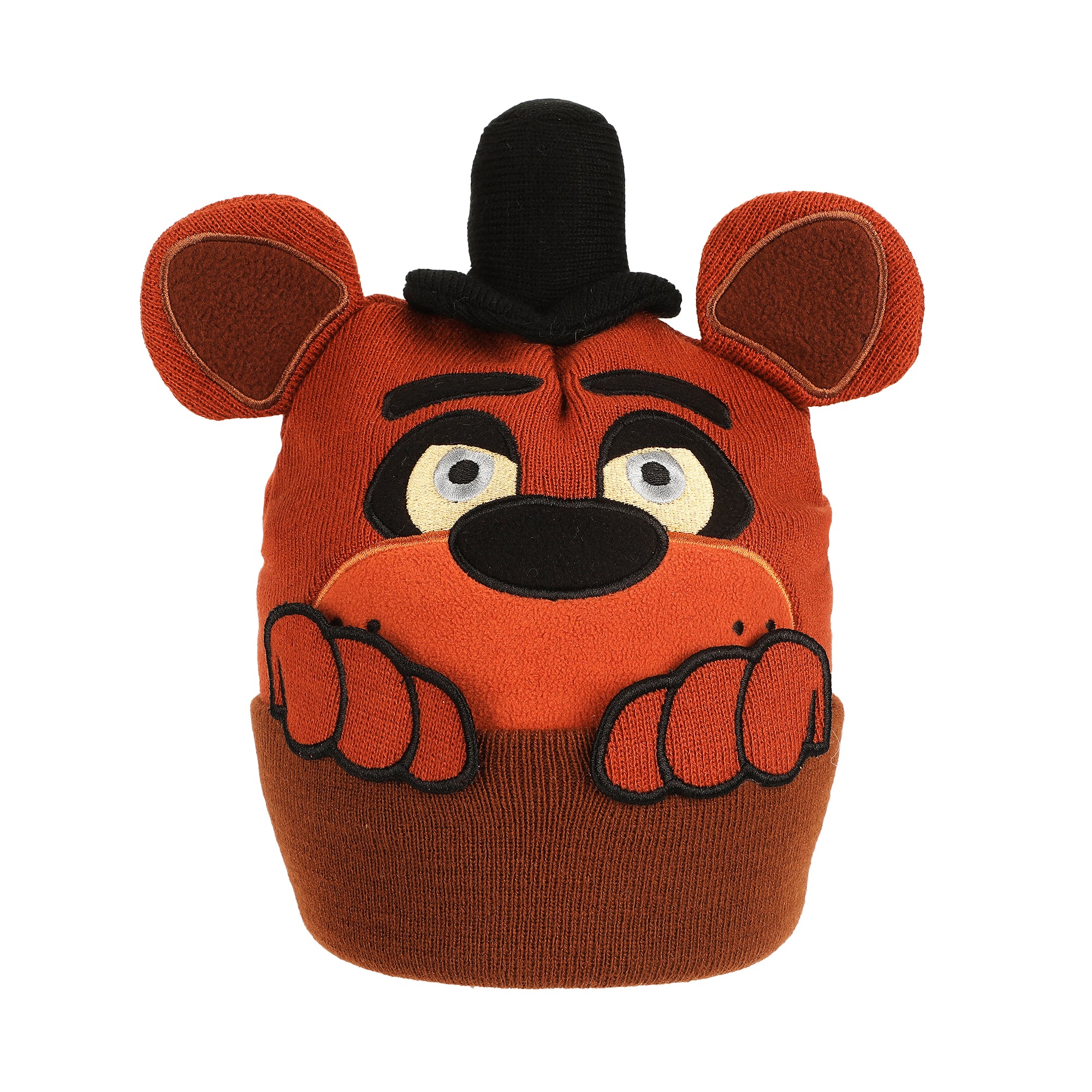 Five Nights At Freddy’s Freddy Peekaboo Hands Brown Knit Beanie