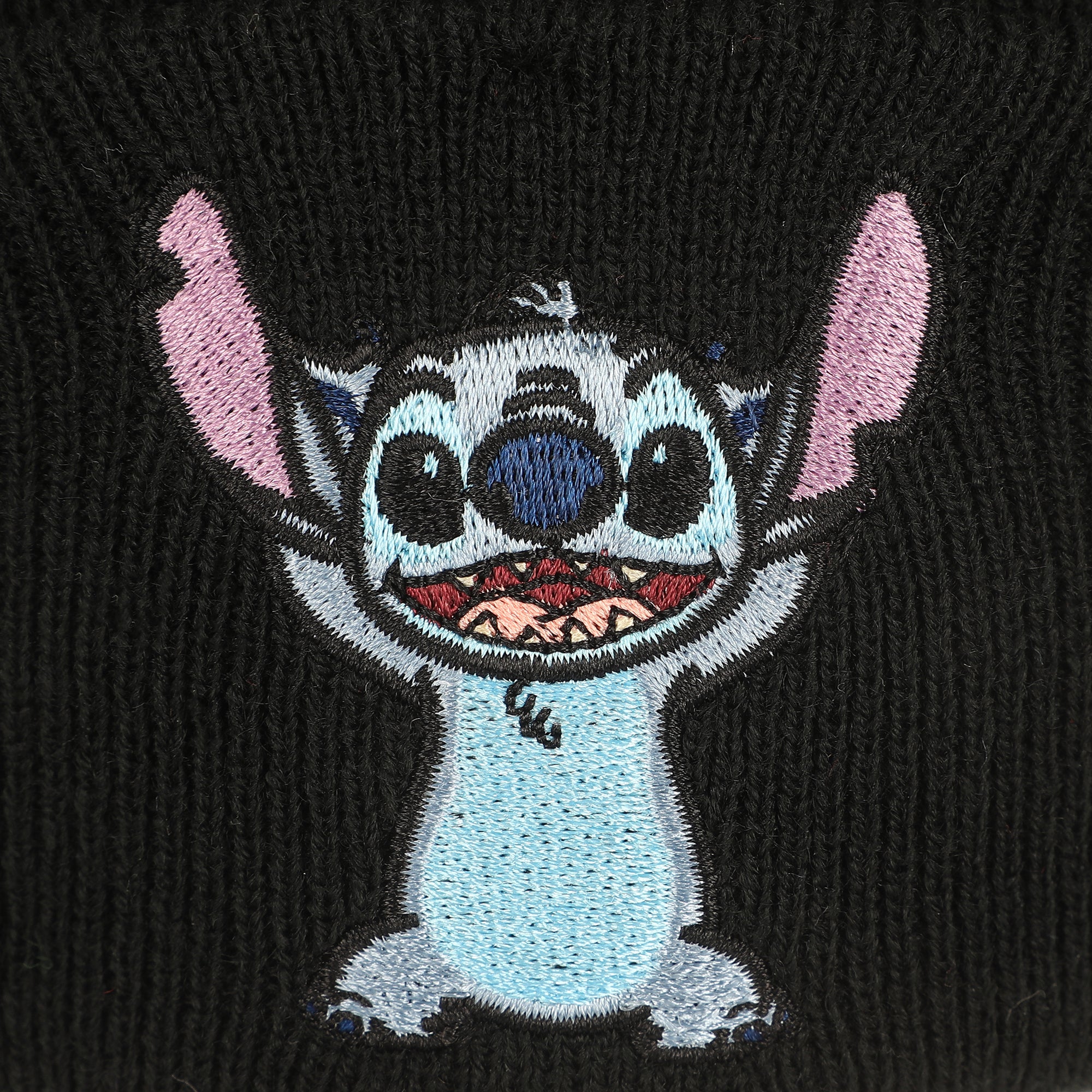 Lilo & Stitch Embroidery On Acrylic Knit Standard Cuff Beanie