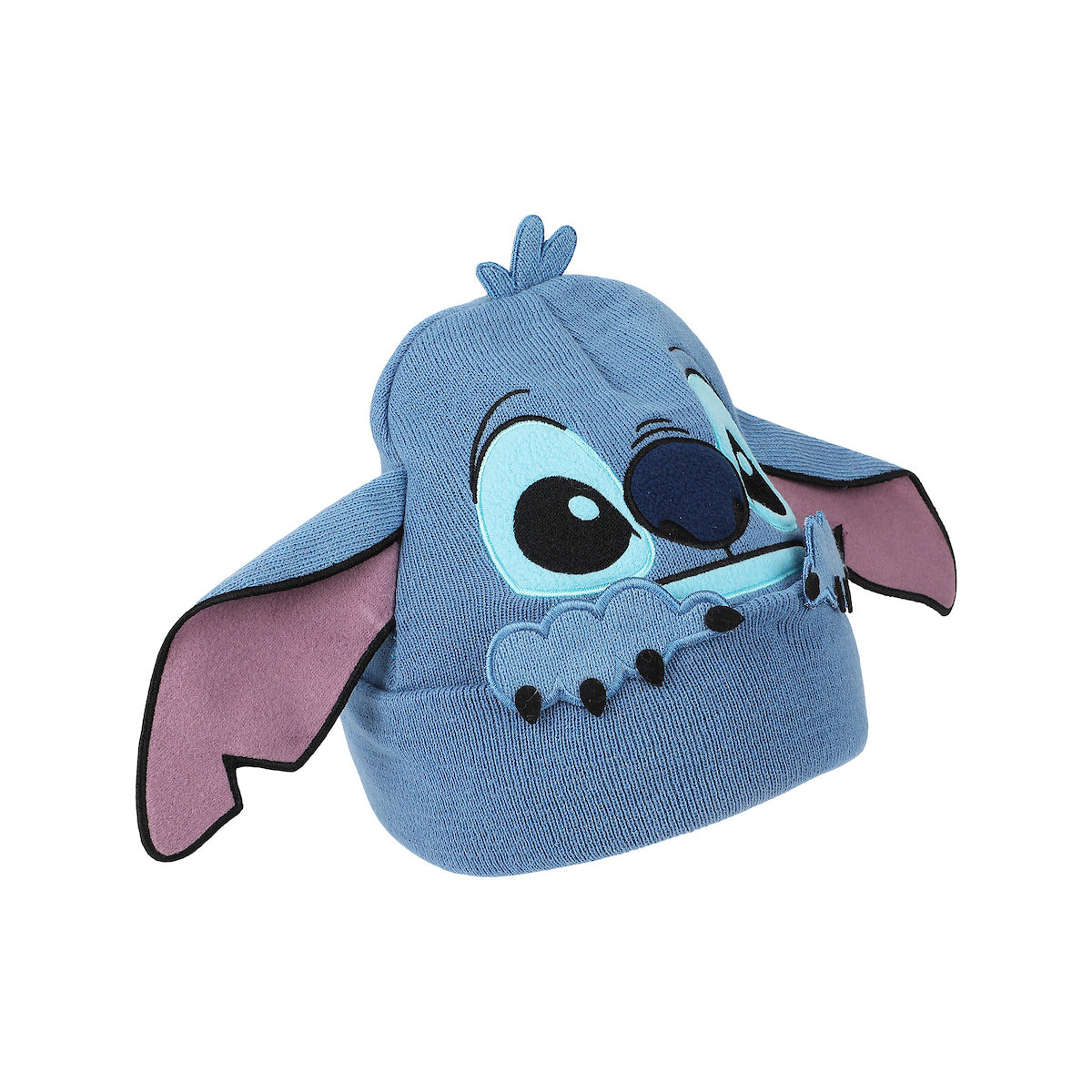 Disney Stitch Peekaboo Hands Blue Cuff Beanie