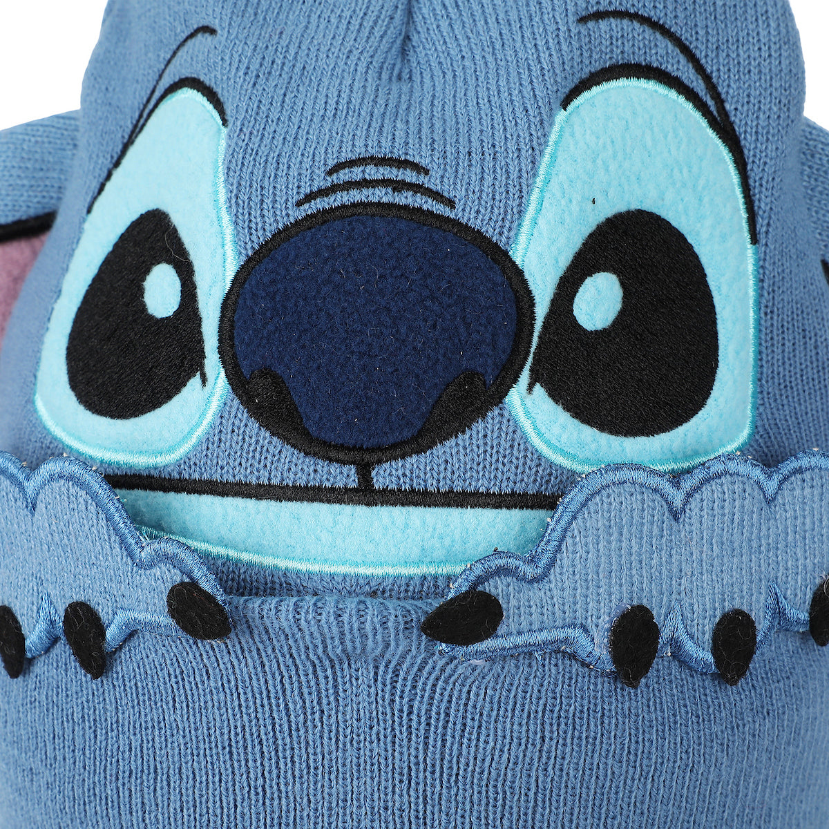 Disney Stitch Peekaboo Hands Blue Cuff Beanie