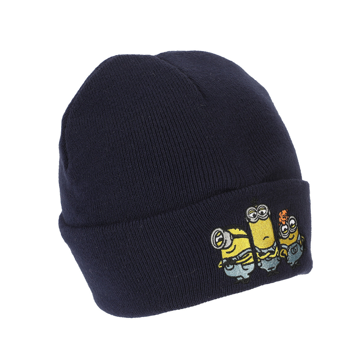 Minions Bob Kevin And Stuart Embroidery Acrylic Knit Standard Cuff Beanie