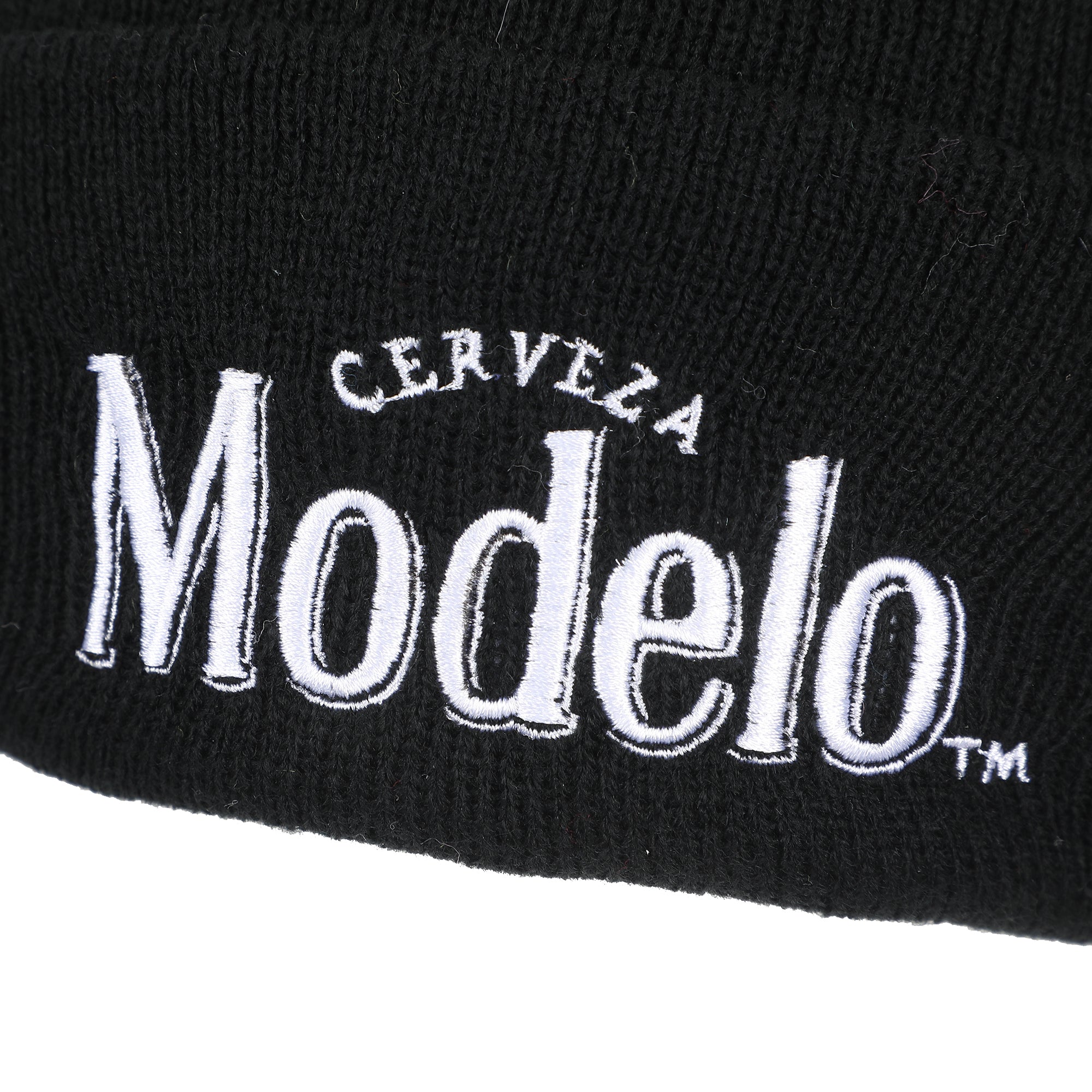 Modelo Logo Embroidery Acrylic Knit Standard Cuff Beanie