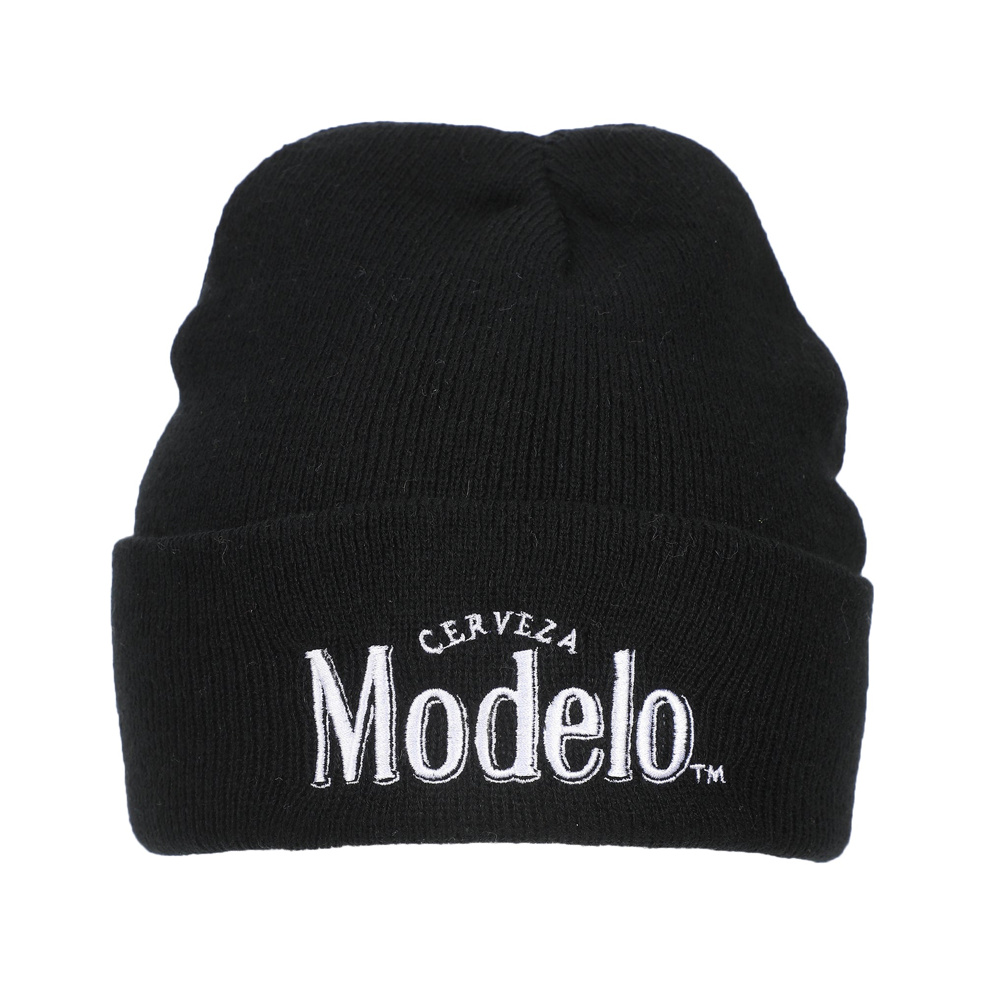 Modelo Logo Embroidery Acrylic Knit Standard Cuff Beanie