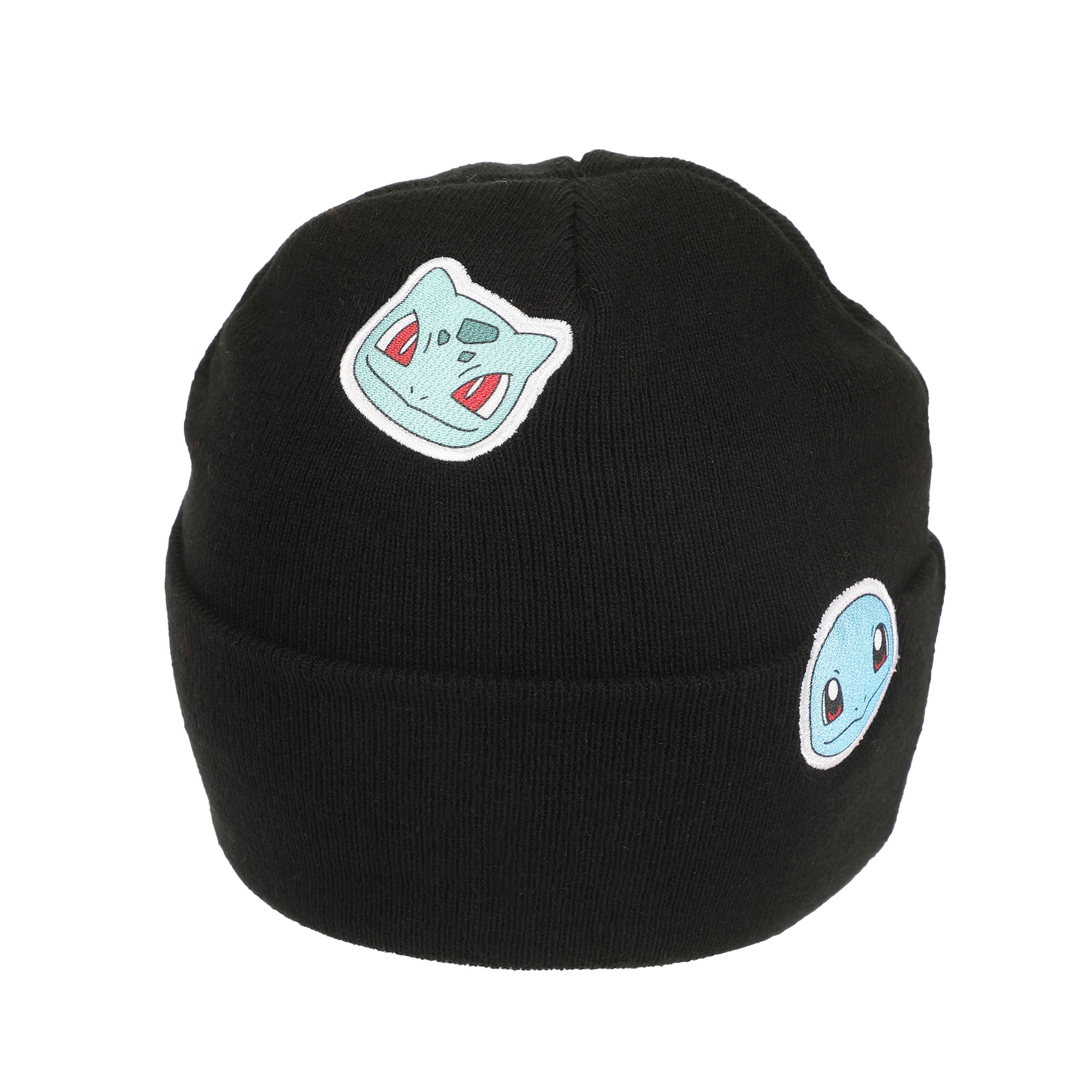 Pokémon Printed Character Patches Black Cuff Beanie