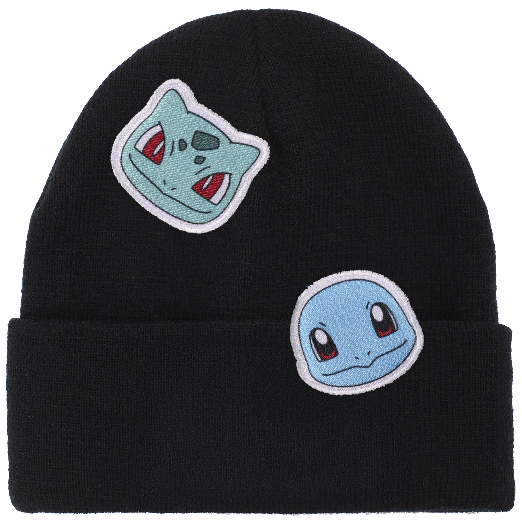 Pokémon Printed Character Patches Black Cuff Beanie
