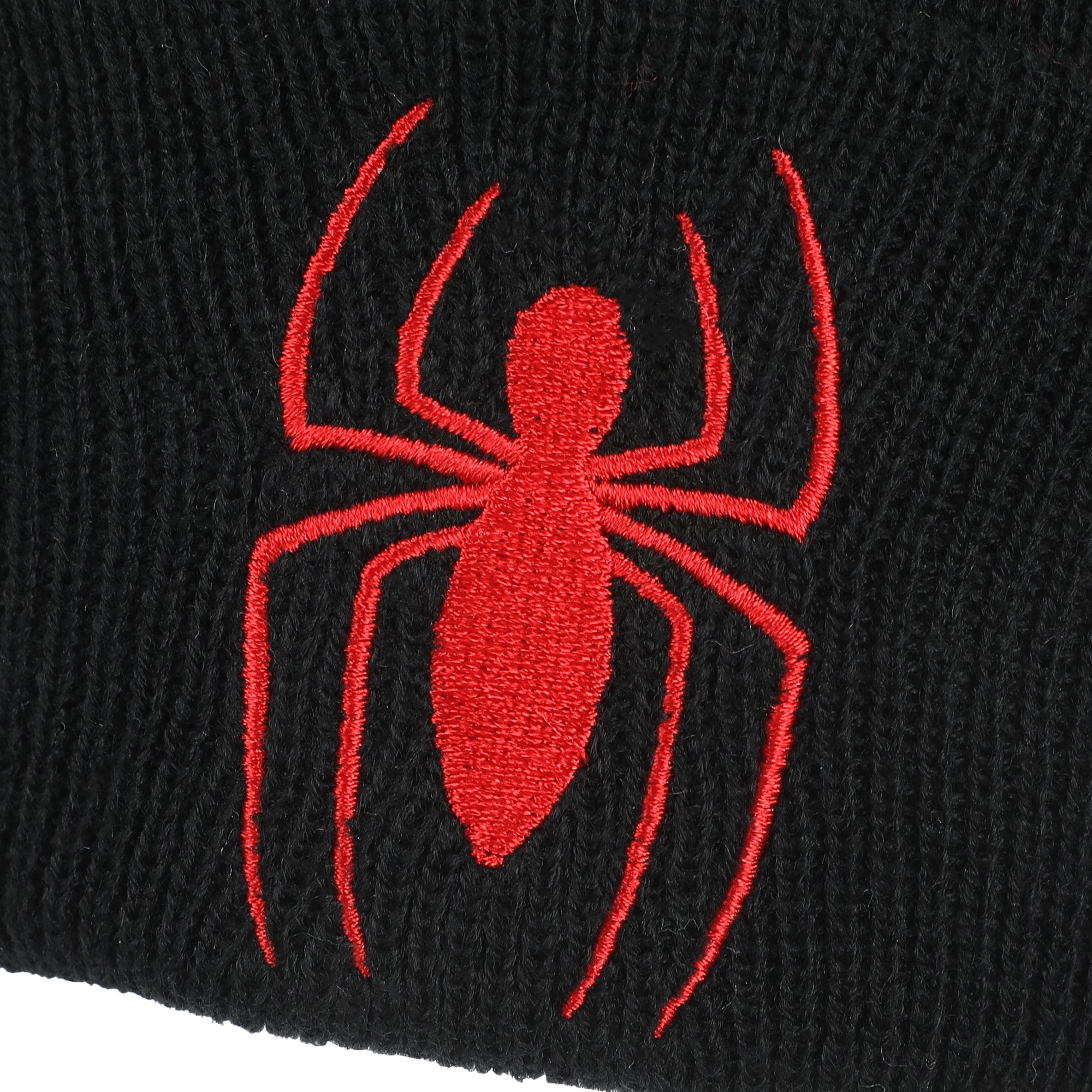 Spider-Man Spiderman Logo Embroidery Standard Cuff Acrylic Knit Beanie Cuff Beanie