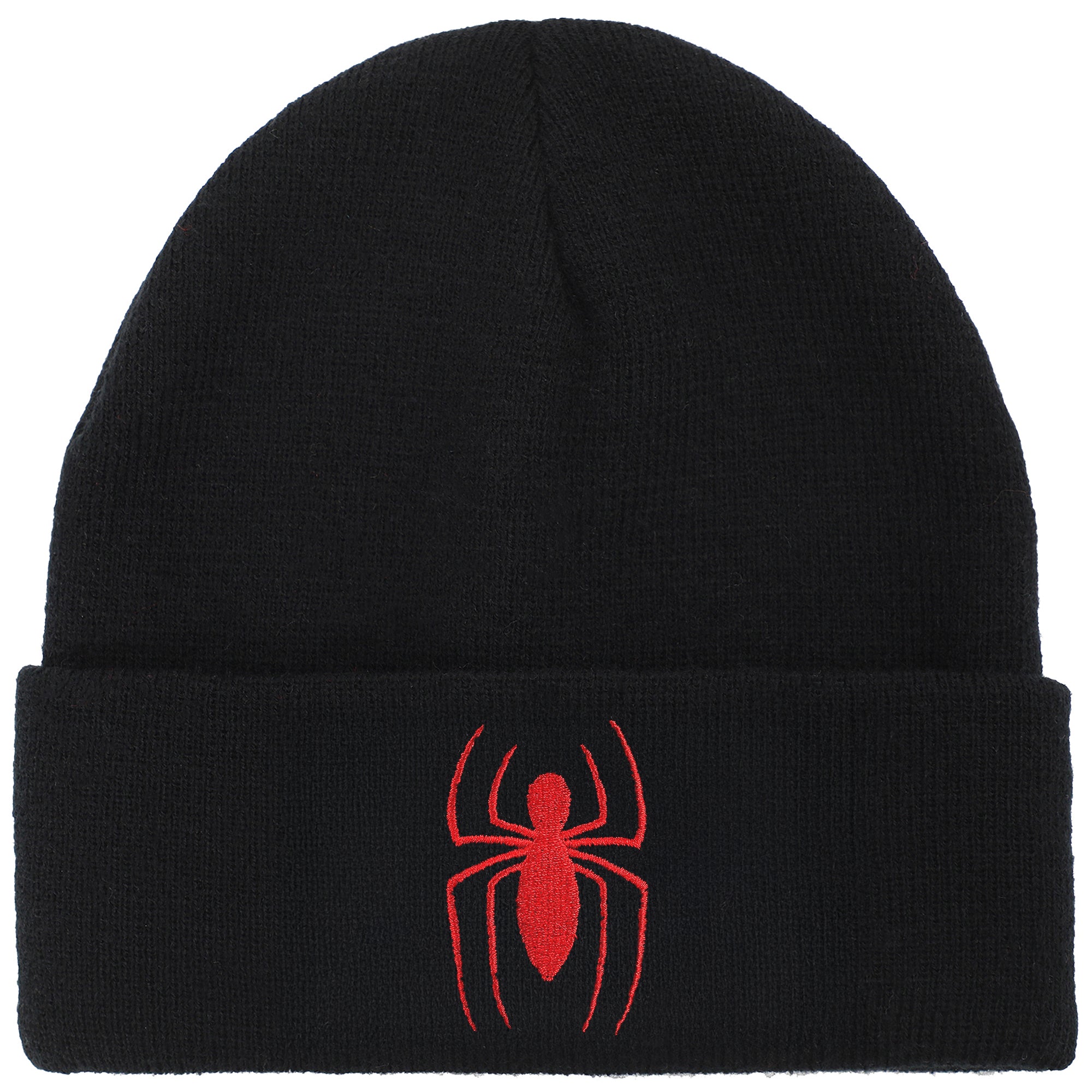 Spider-Man Spiderman Logo Embroidery Standard Cuff Acrylic Knit Beanie Cuff Beanie
