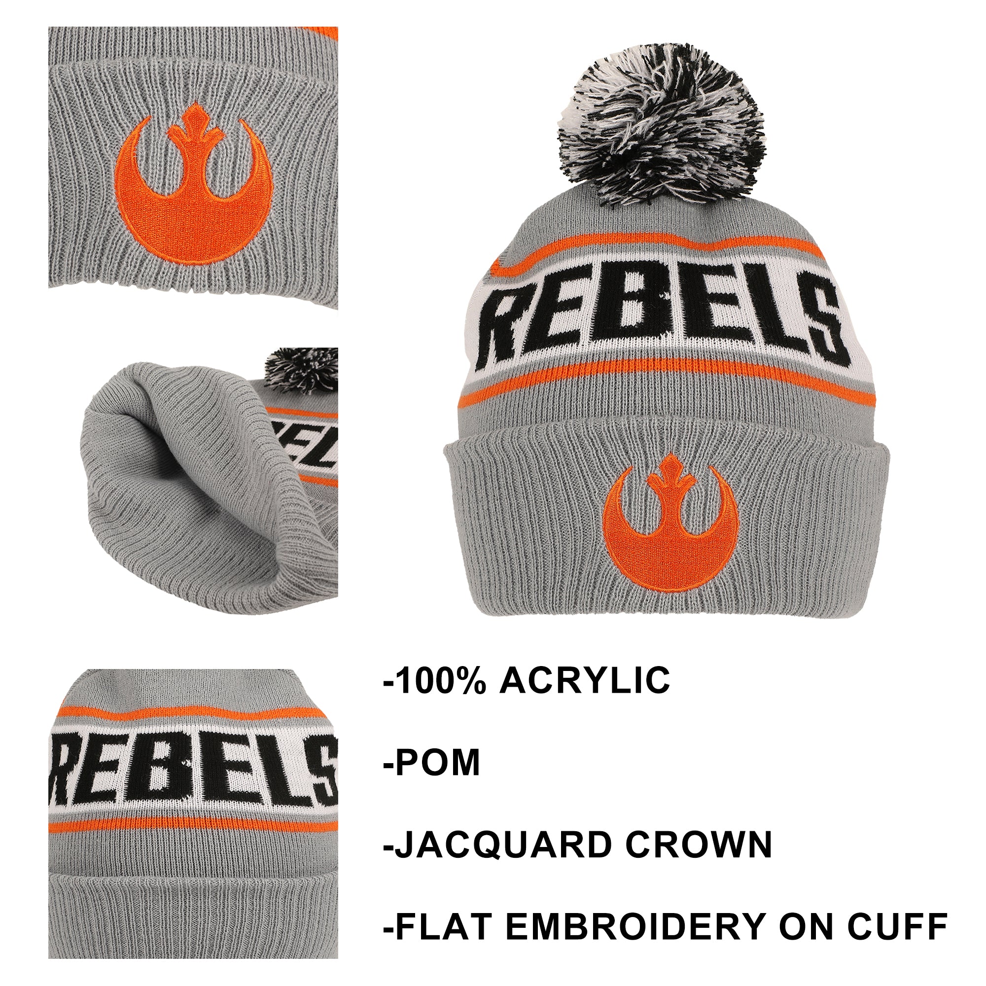 Star Wars Rebels Gray Cuff Beanie