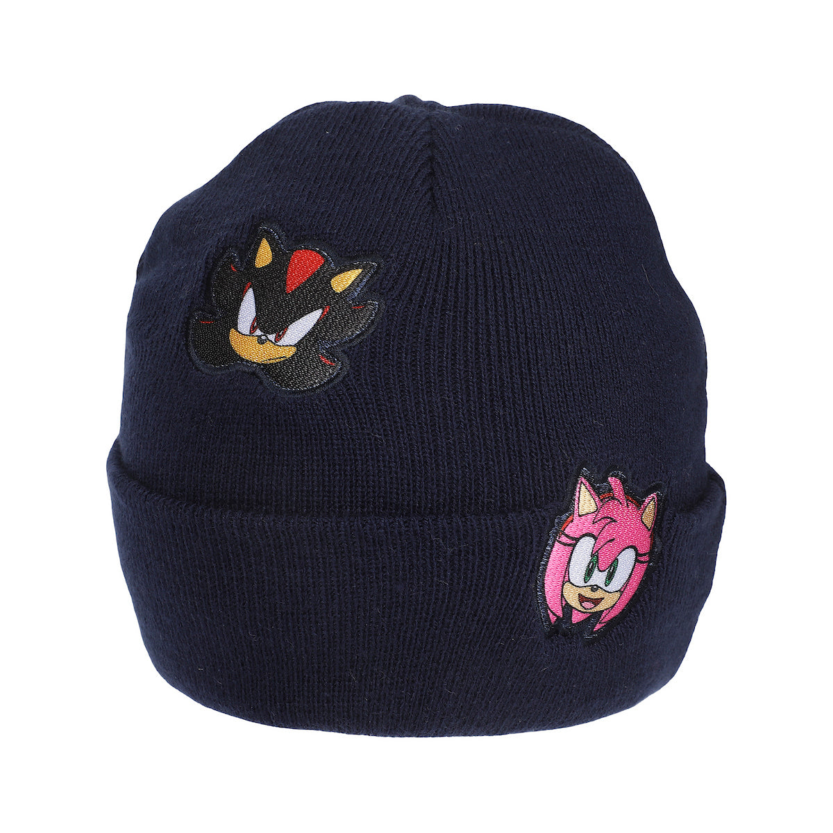 Sonic The Hedgehog Printed Character Patches Navy Cuff Beanie