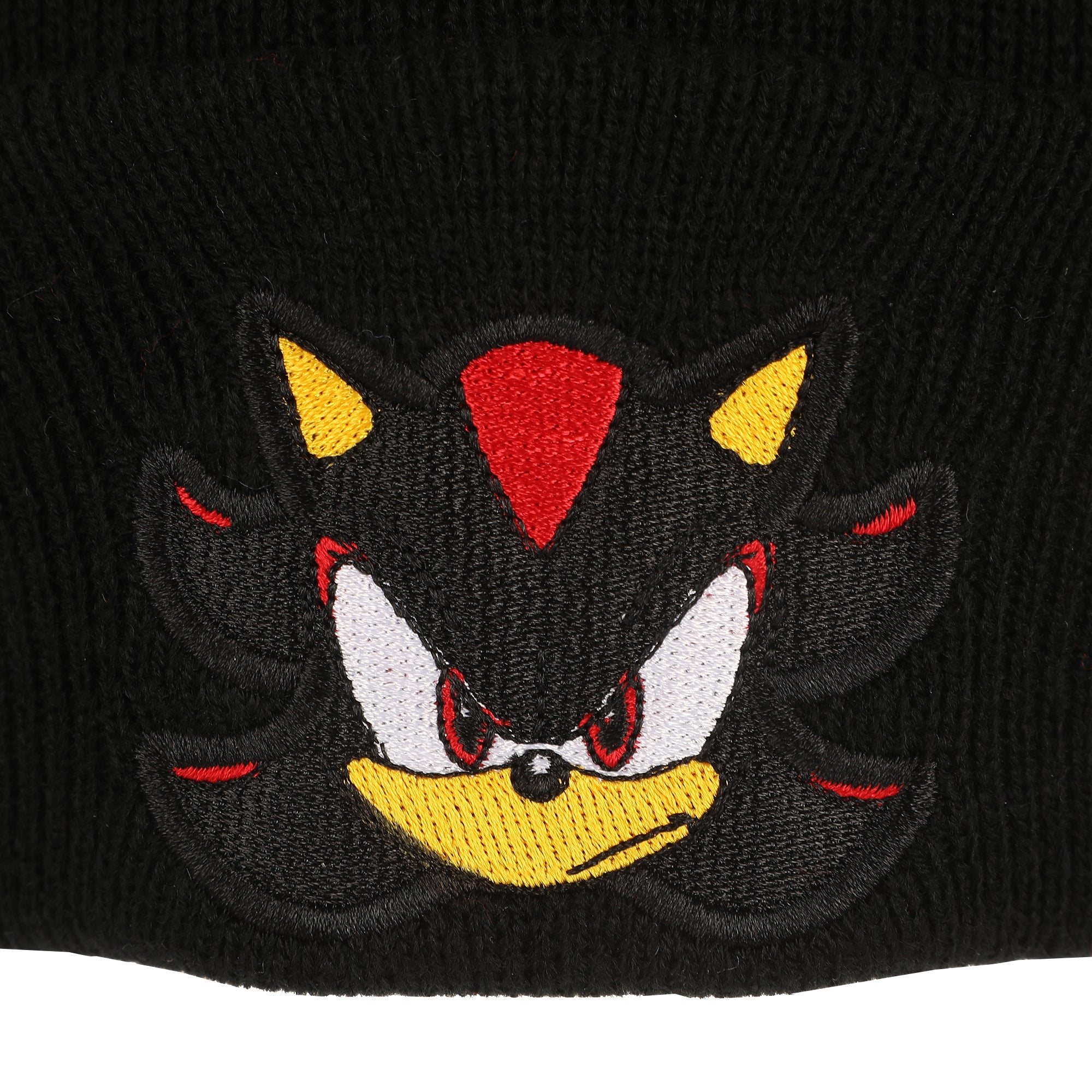 Sonic The Hedgehog Shadow Embroidery Acrylic Knit Standard Cuff Beanie