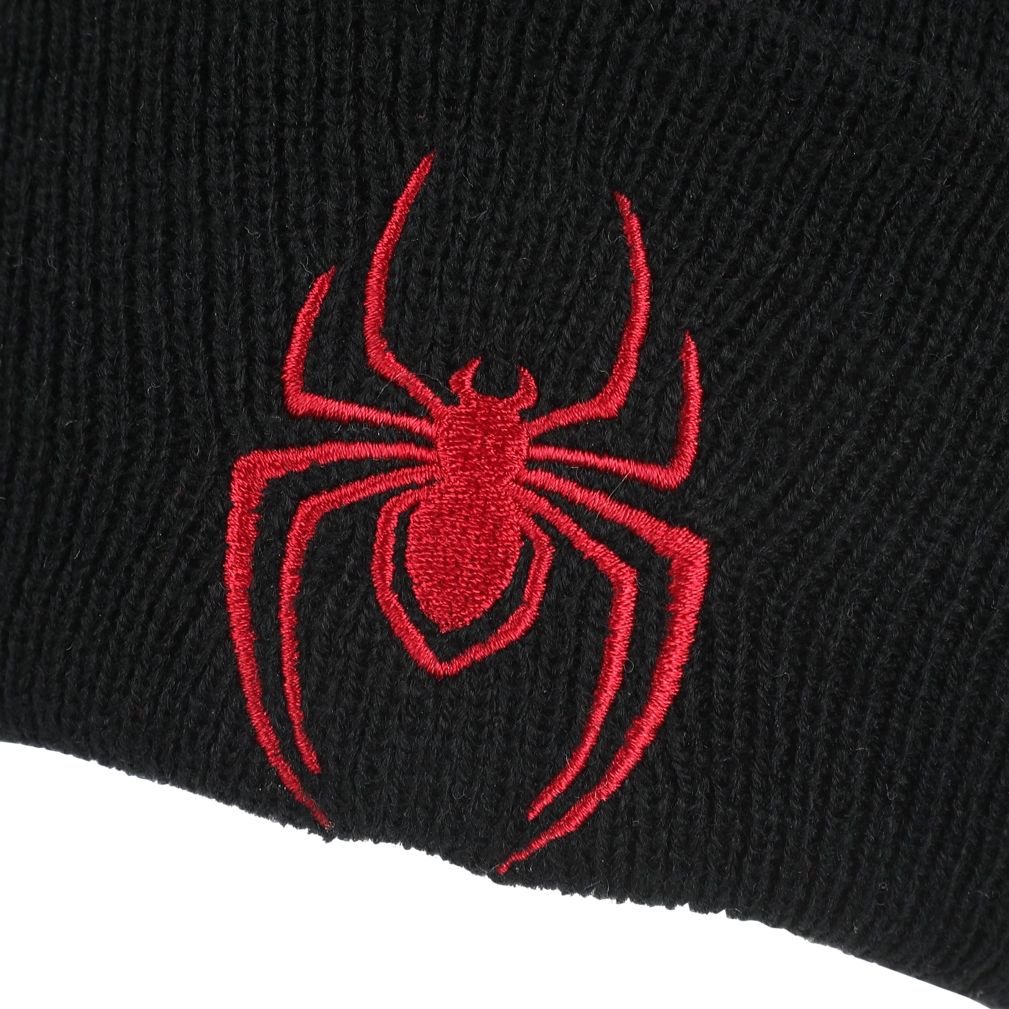 Miles Morales Game Miles Morales Spider Logo Embroidery Acrylic Knit Standard Cuff Beanie