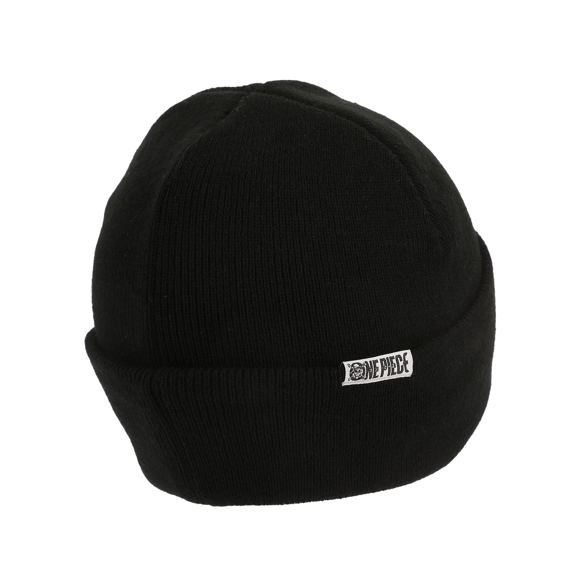 One Piece Straw Hat Pirates Skull & Crossbones Logo Black Cuff Beanie