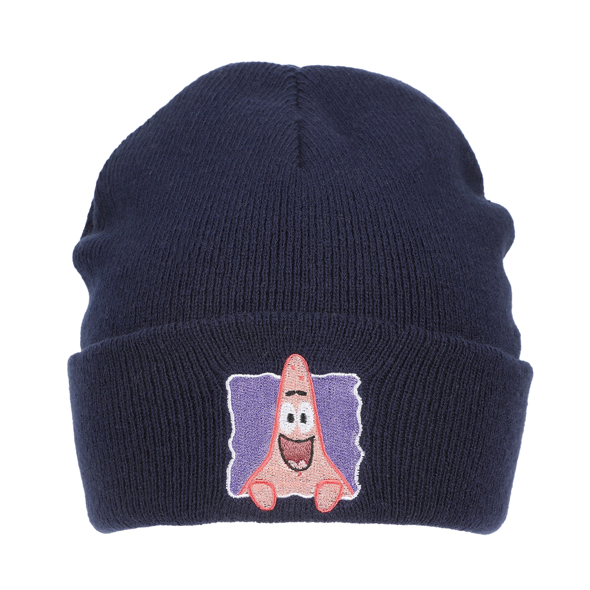 Spongebob Squarepants Patrick Embroidery Acrylic Knit Standard Cuff Beanie