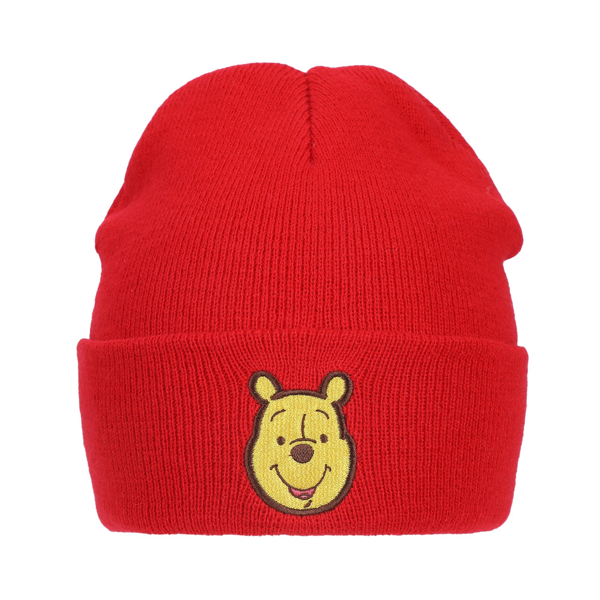 Winnie The Pooh Embroidery Acrylic Knit Cuff Beanie