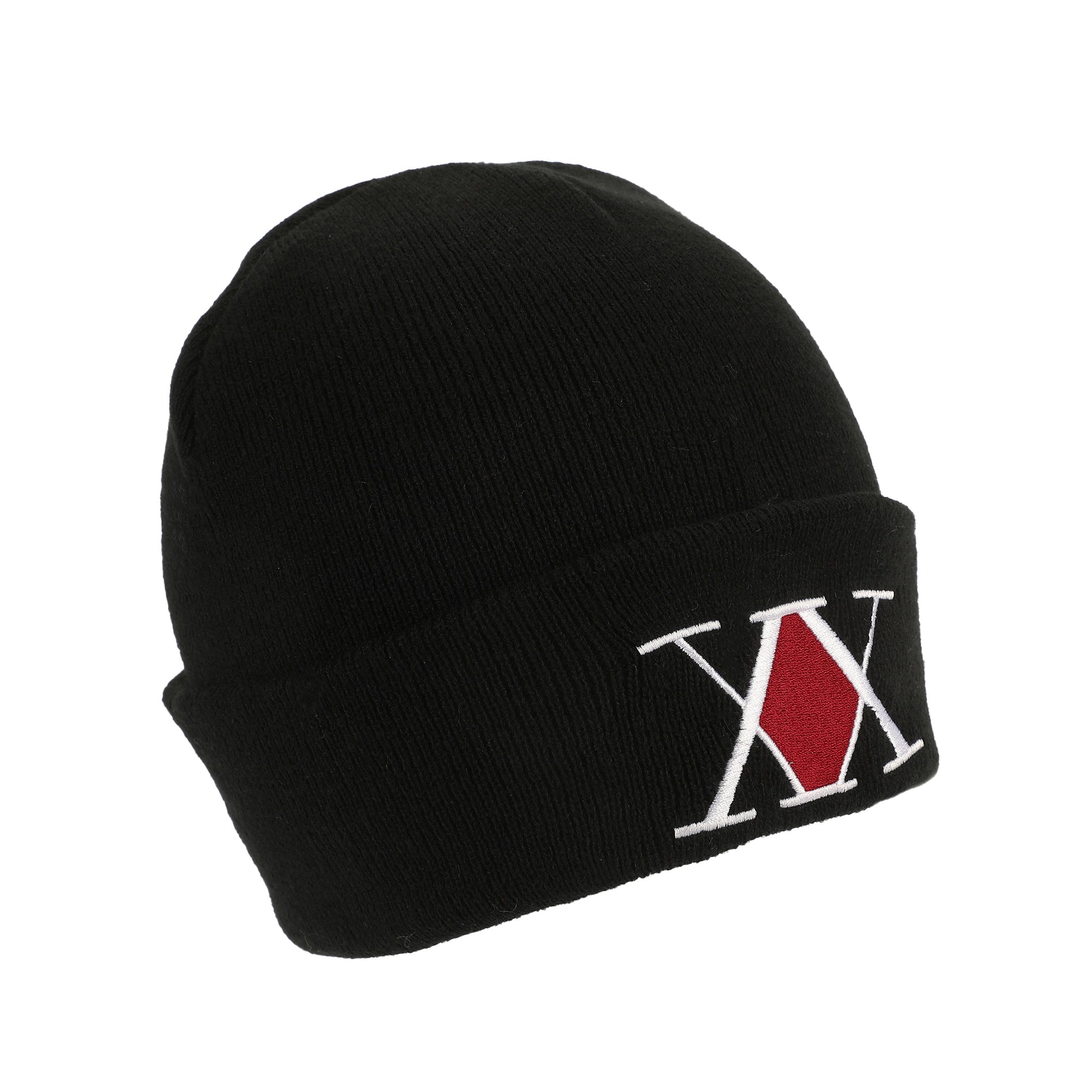 Hunter X Hunter Embroidered Logo Black Cuff Beanie
