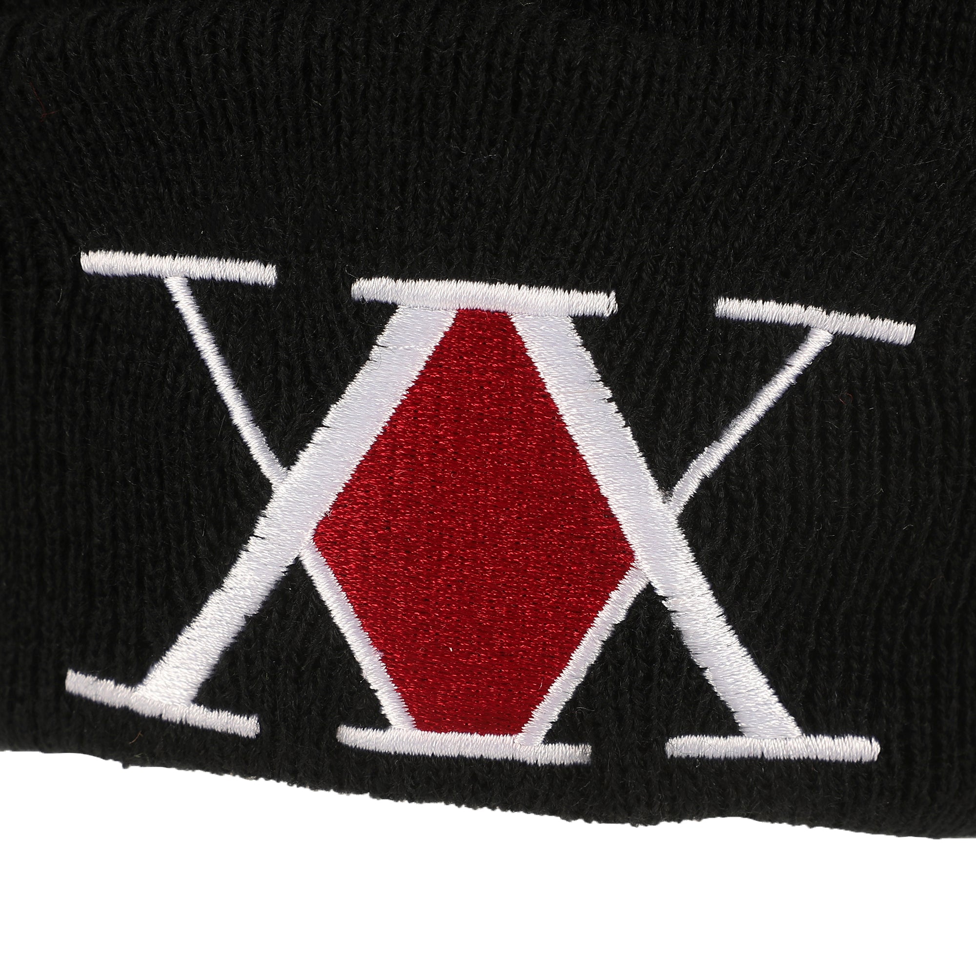 Hunter X Hunter Embroidered Logo Black Cuff Beanie