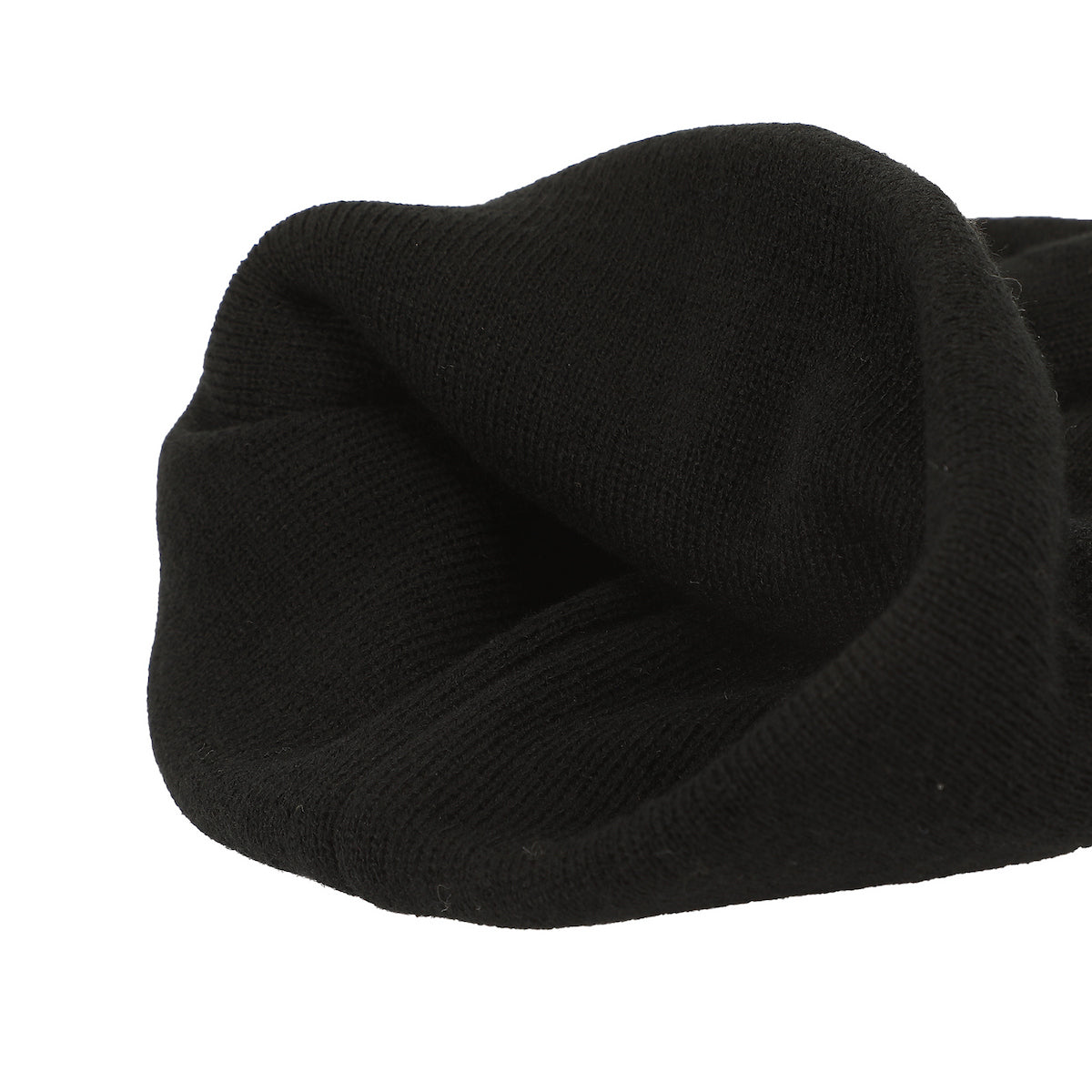 Mickey Mouse Mickey Embroidery Black Acrylic Knit Standard Cuff Beanie