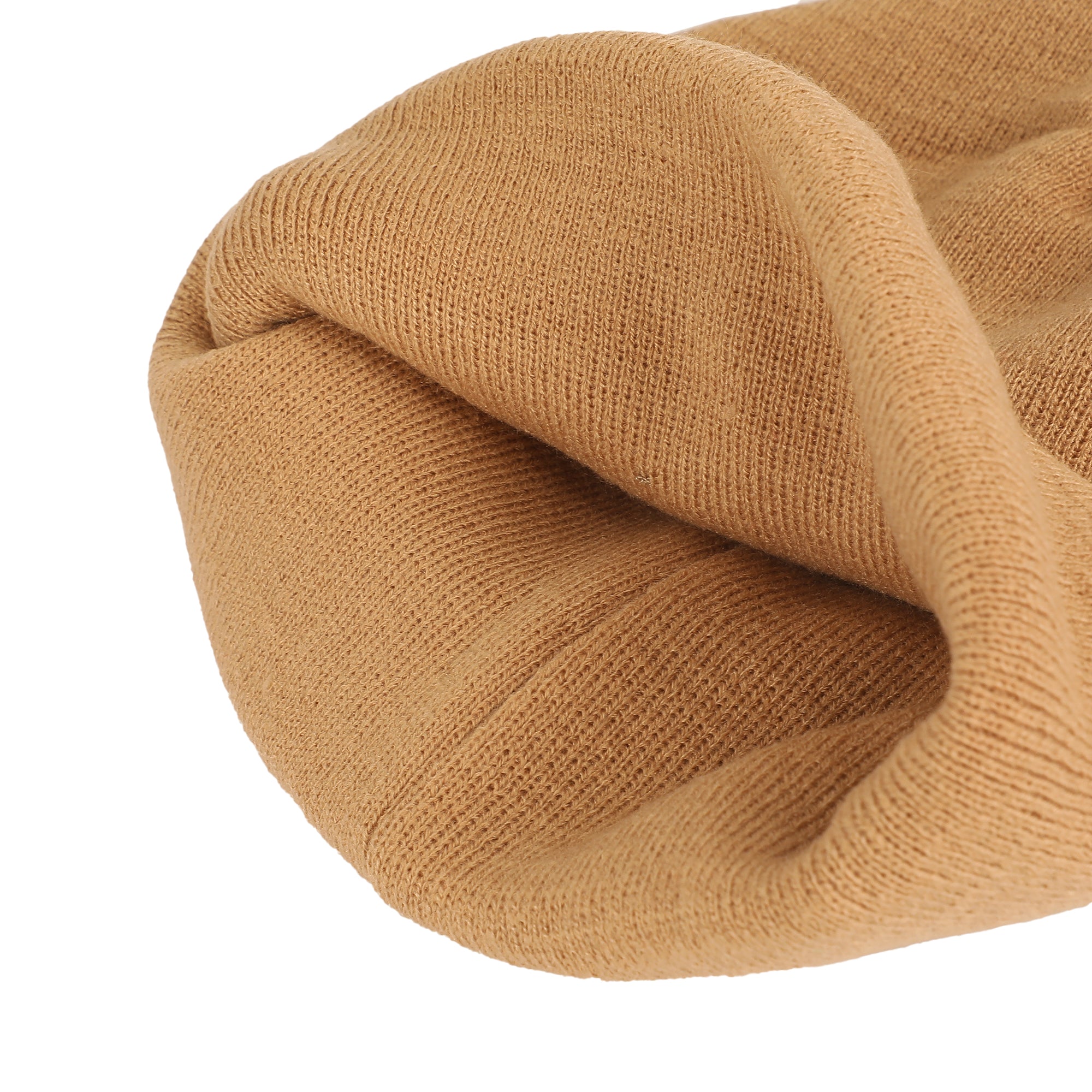 Mickey Mouse Mickey Embroidery Brown Acrylic Knit Standard Cuff Beanie