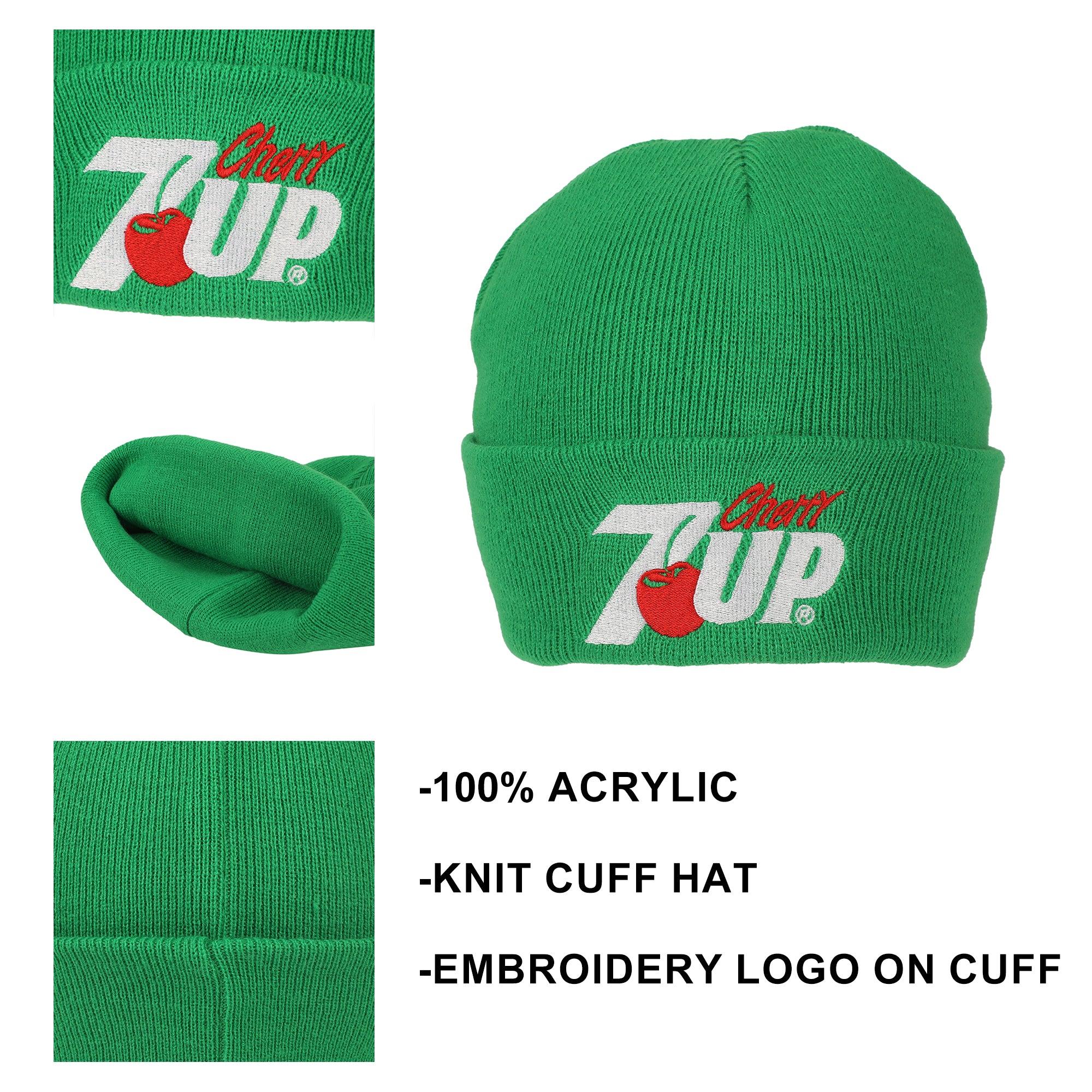 7Up Classic Logo Adult Cuffed Knit Beanie