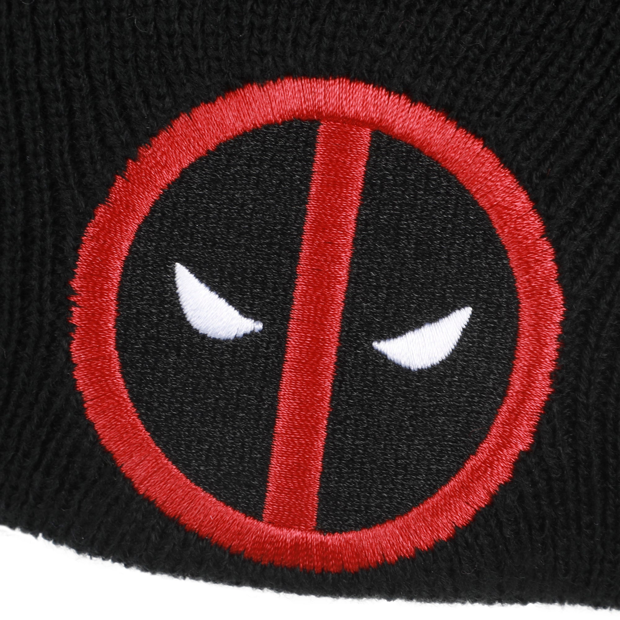 Deadpool Logo Embroidery Acrylic Knit Standard Cuff Beanie