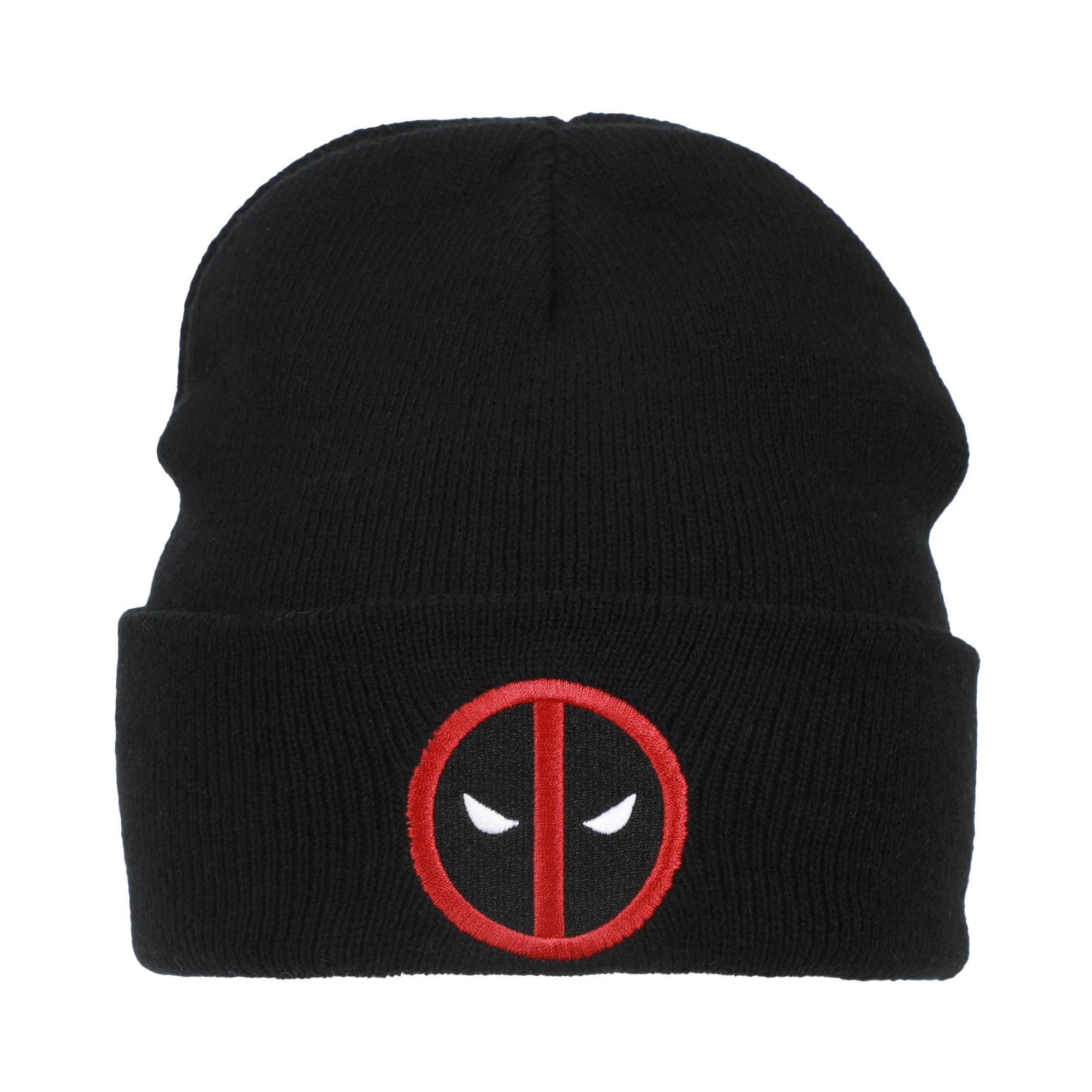 Deadpool Logo Embroidery Acrylic Knit Standard Cuff Beanie