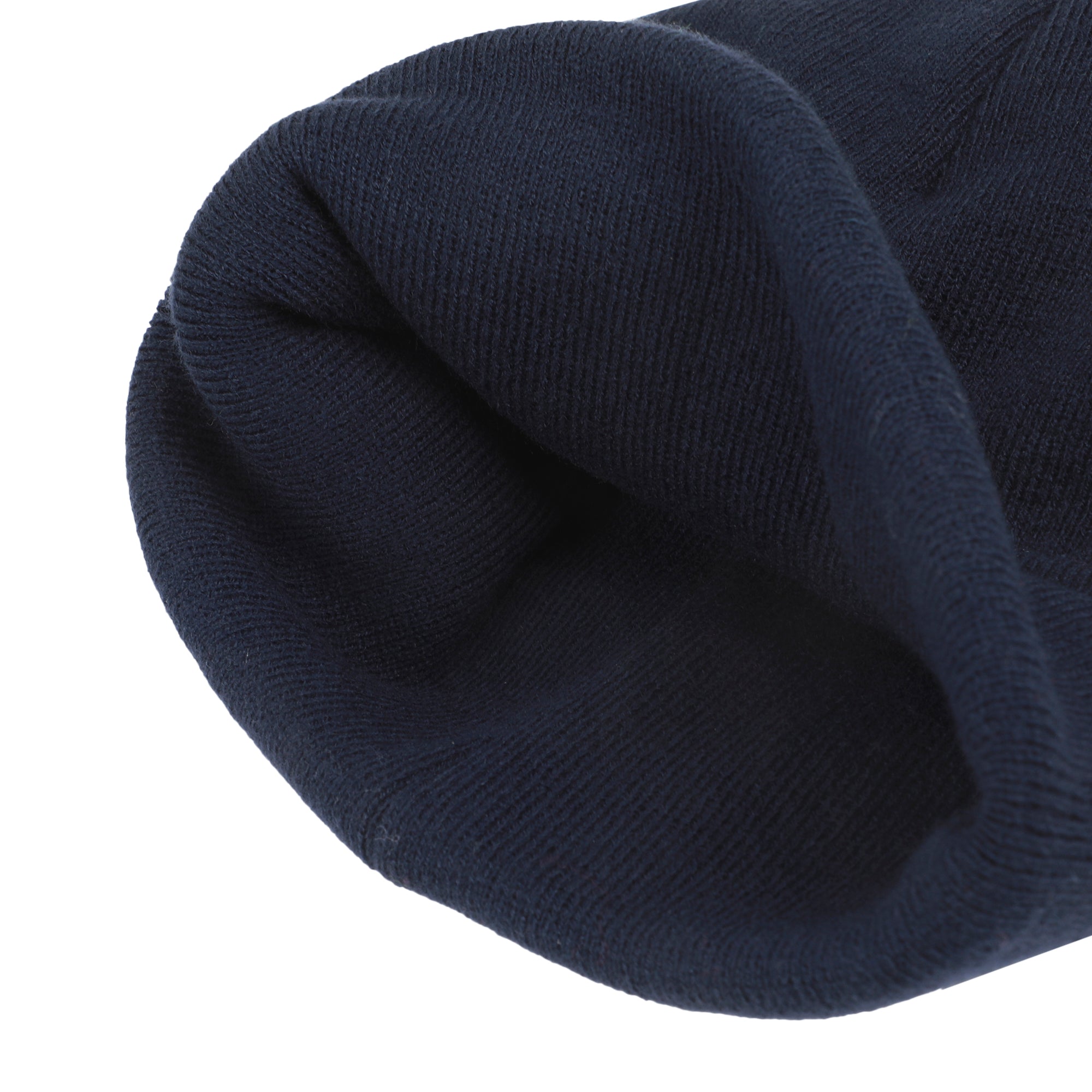 Superman Logo Embroidery Navy Acrylic Knit Standard Cuff Beanie