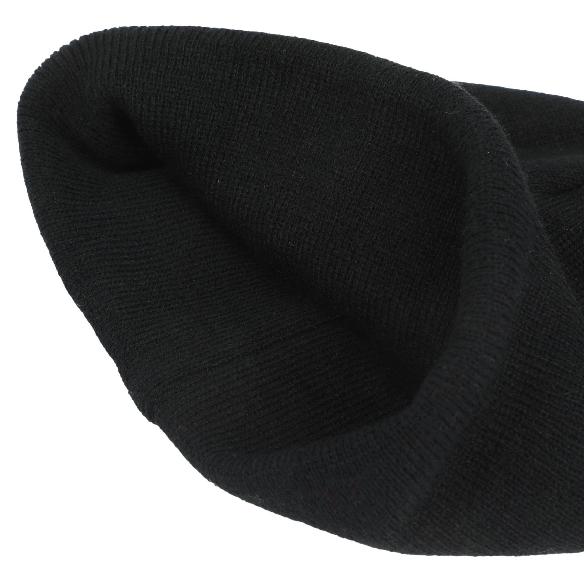 Batman Logo Embroidery Black Acrylic Knit Standard Cuff Beanie