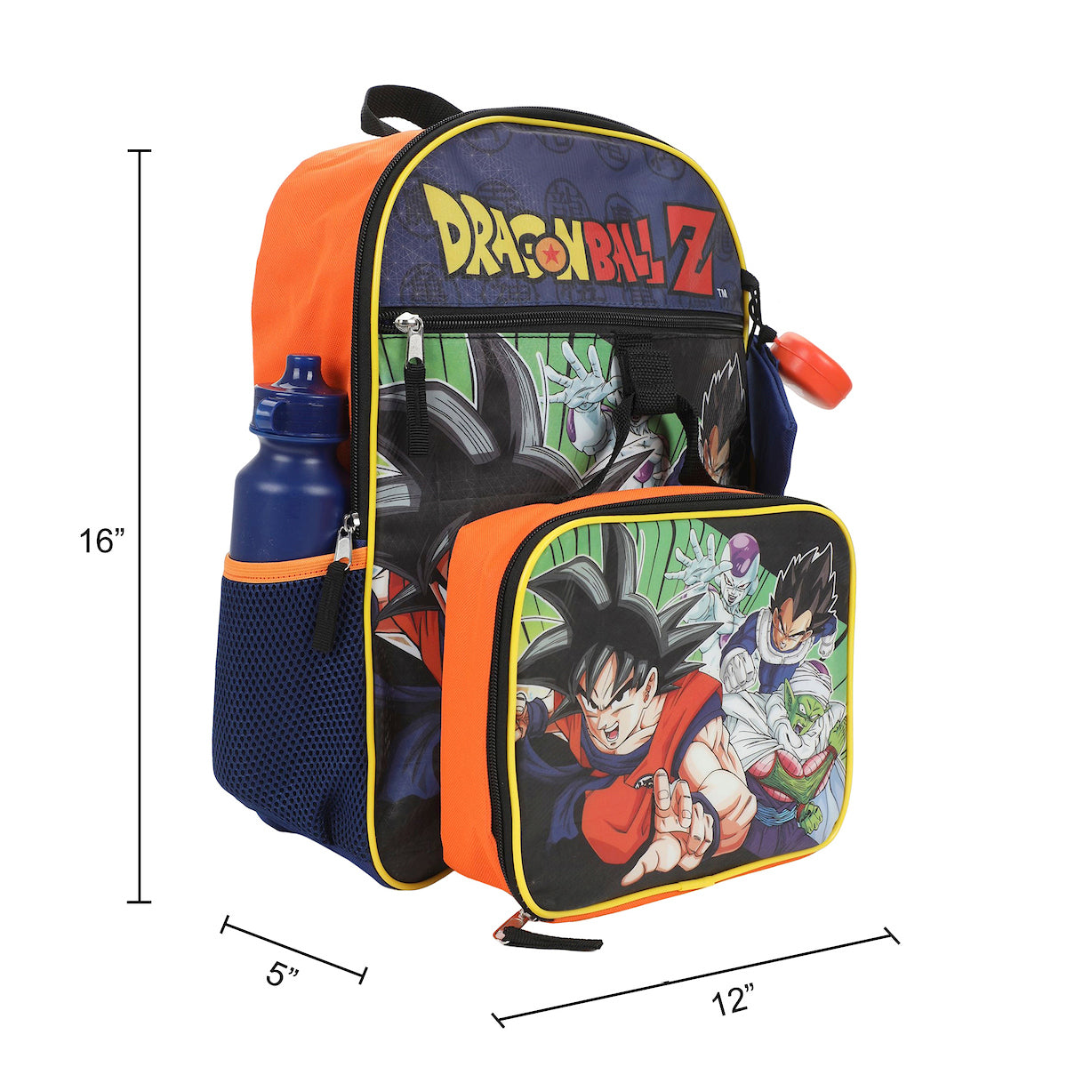 Dragon Ball Z kids Backpack Set 4-Piece School Supplies Combo
