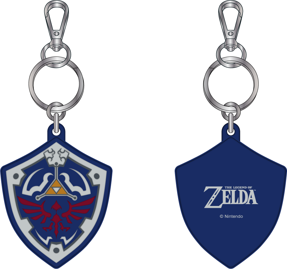 Legend of Zelda Shield Crest PVC Rubber Keychain