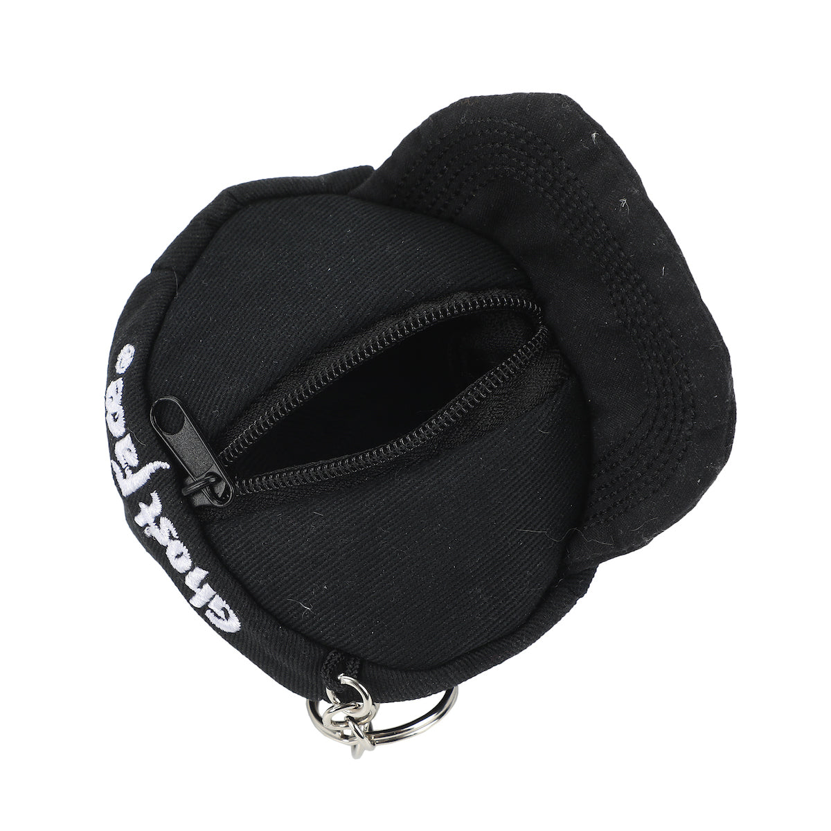 Ghostface Logo Black Mini Wool Hat Keychain With Storage Pocket